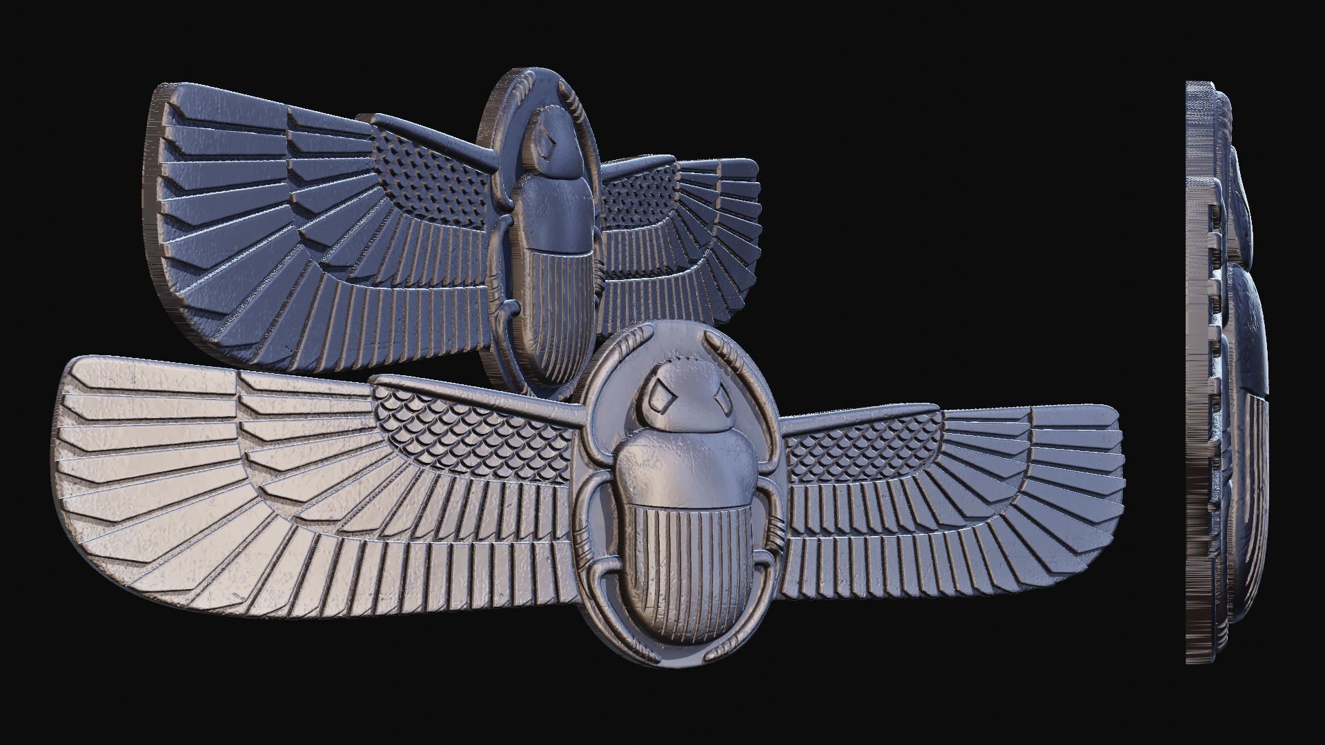 Egyptian Scarab Beetle for CNC Router and 3D print model_2