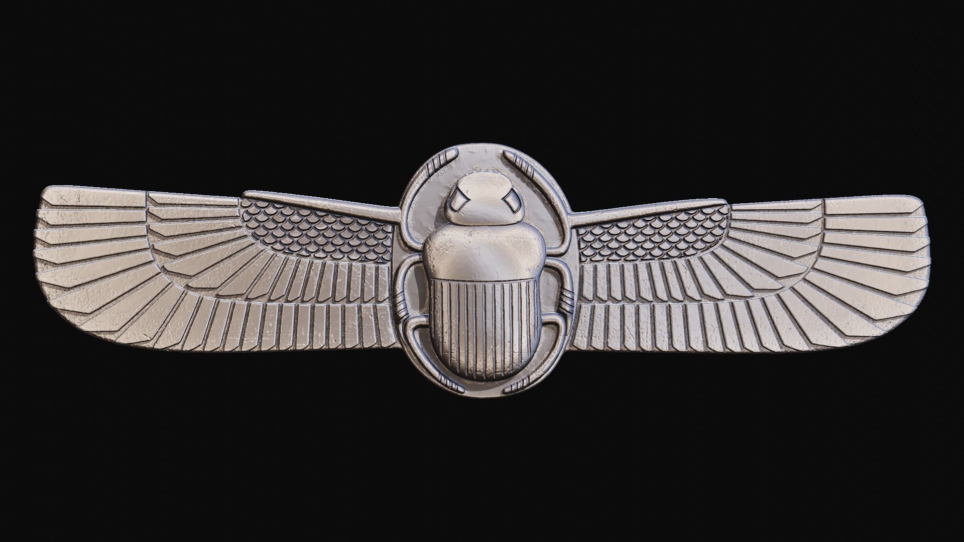 Egyptian Scarab Beetle for CNC Router and 3D print model_1