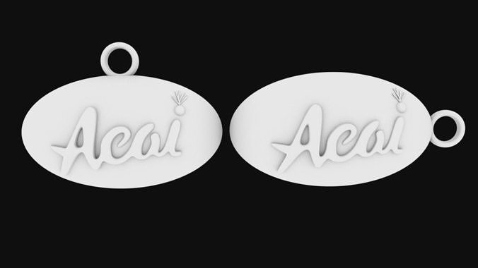 2 ACAI Pendant STL for 3D Printing 3D print model