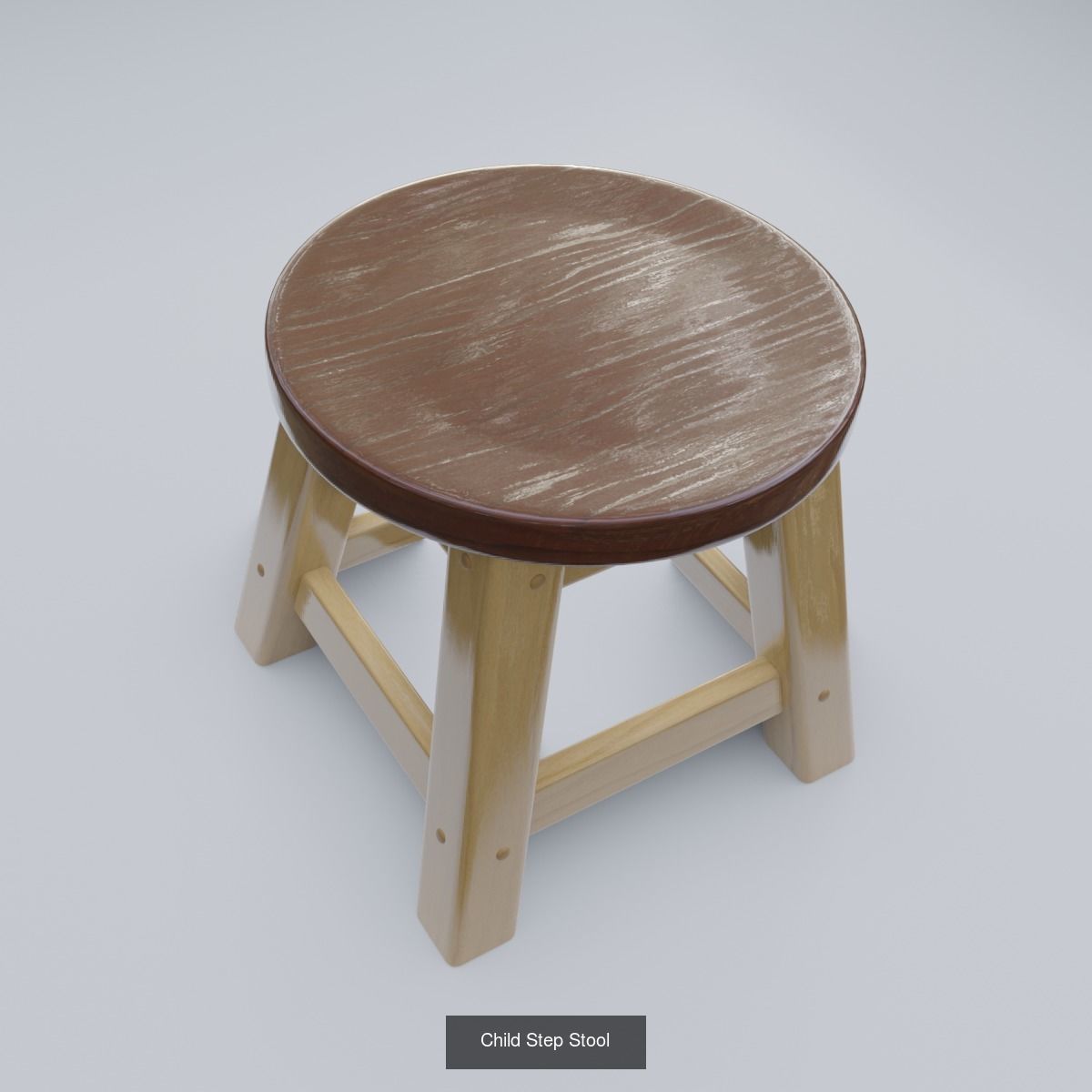 Childrens stool 3D Model Collection_3