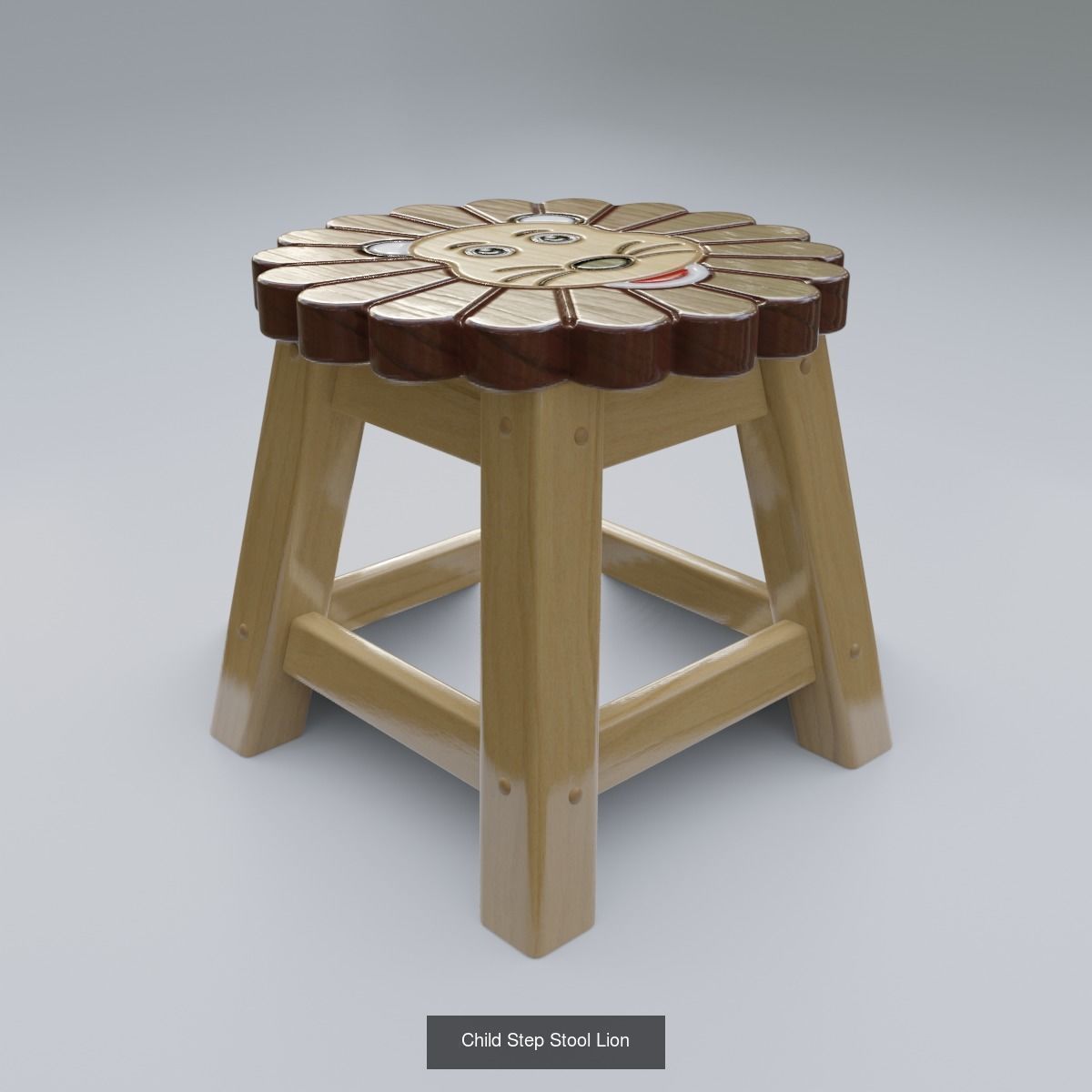 Childrens stool 3D Model Collection_2