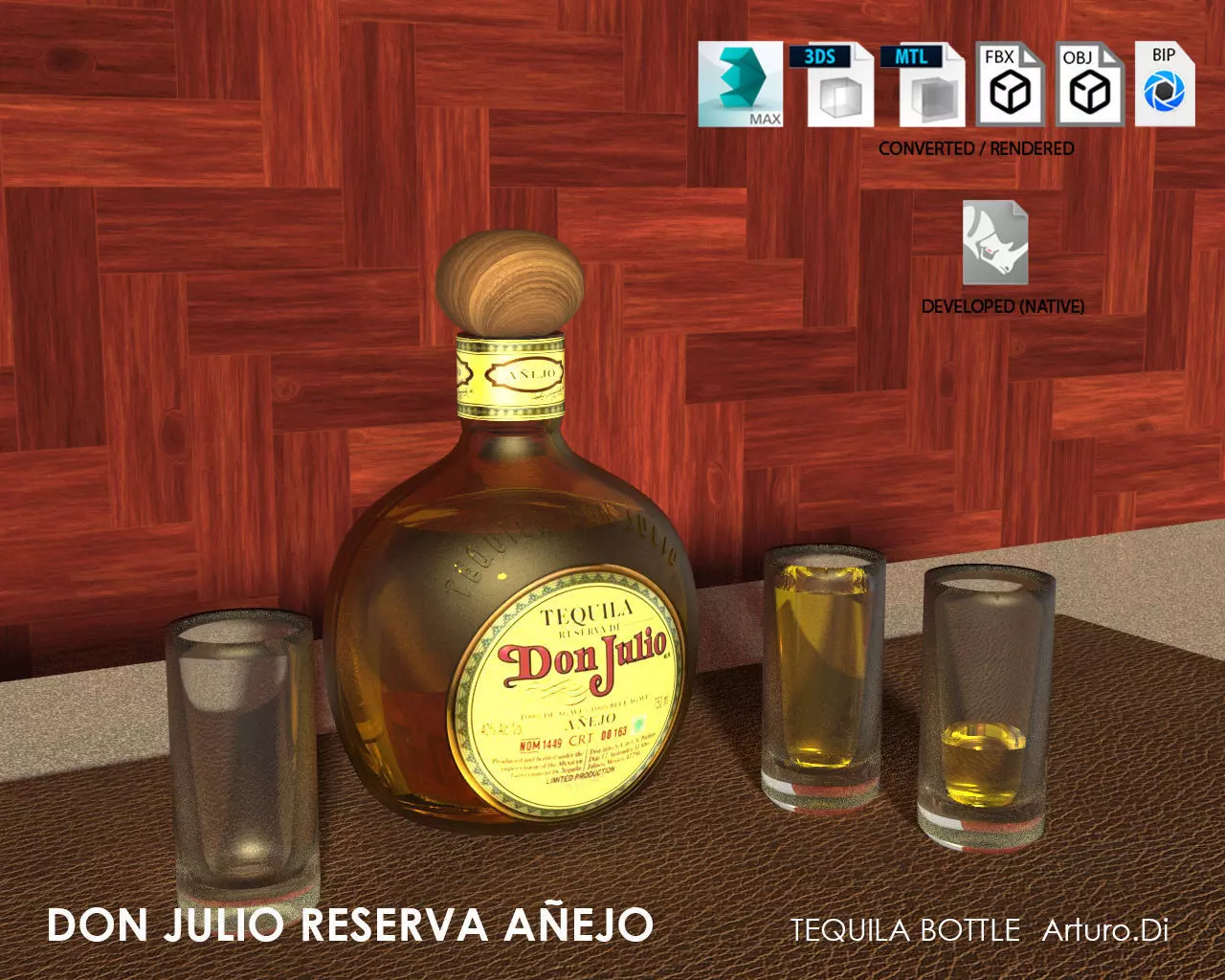 Tequila Don Julio Reserva Anejo 3D model