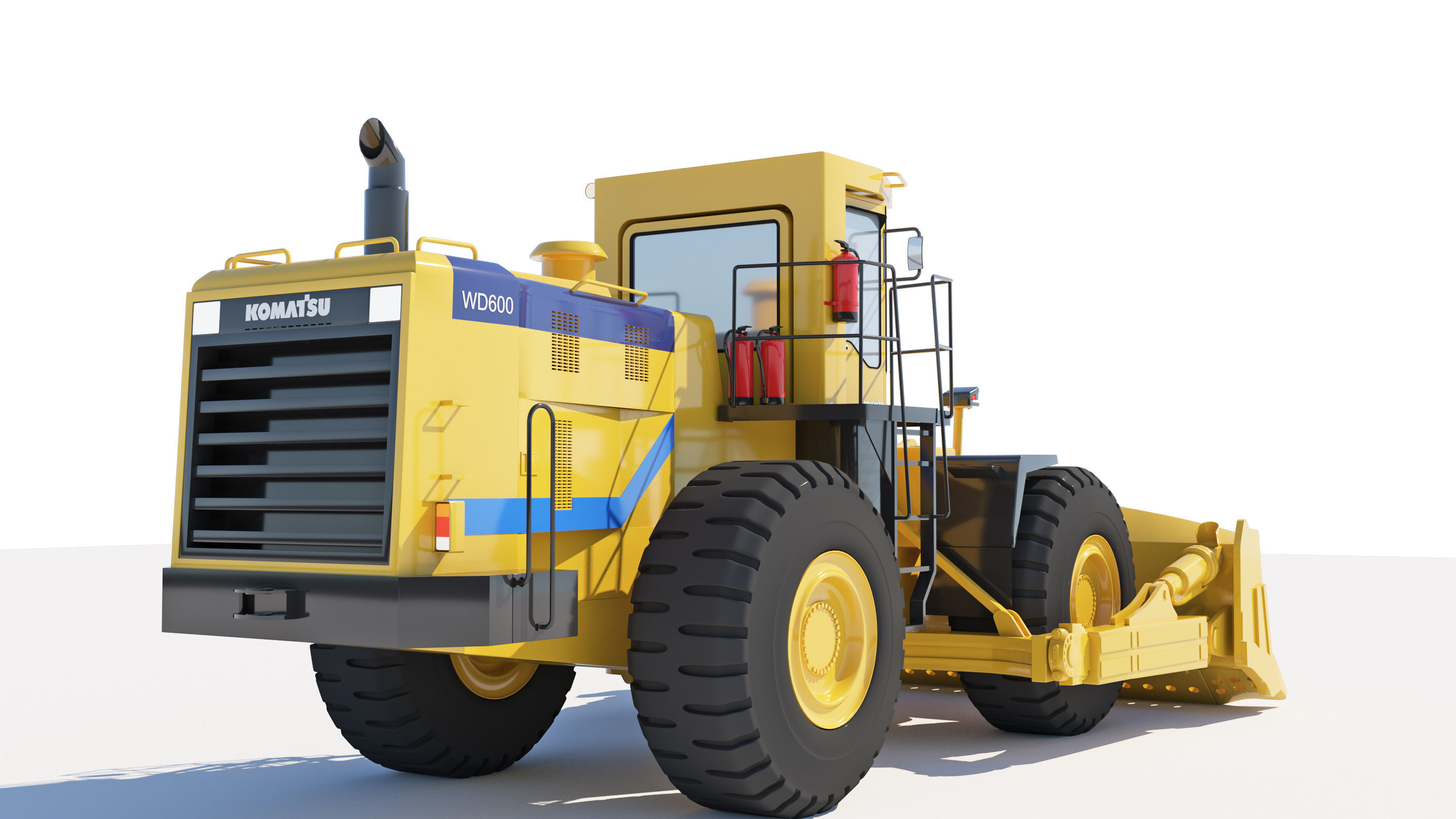 Wheel Dozer 3D model 3D model_1