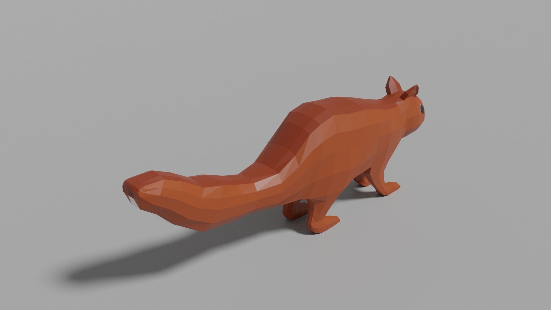 Cartoon Squirrel Low-poly 3D model_1