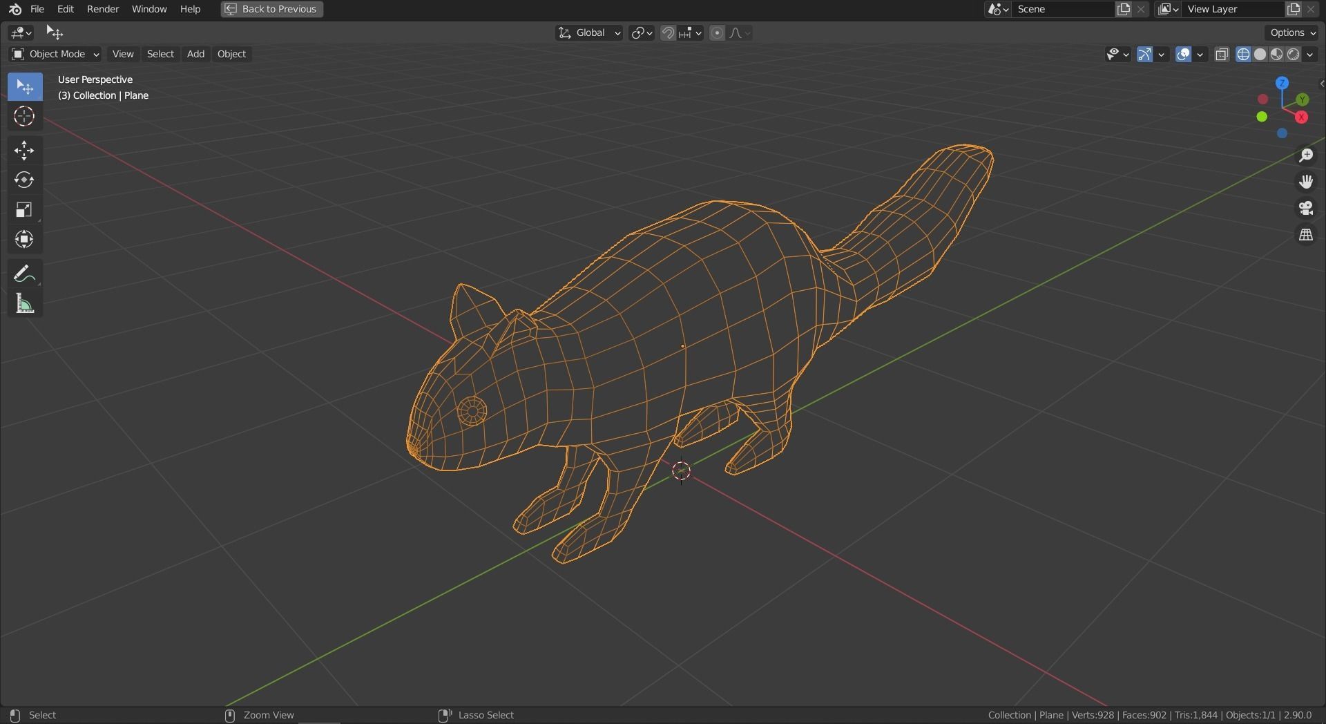Cartoon Squirrel Low-poly 3D model_6