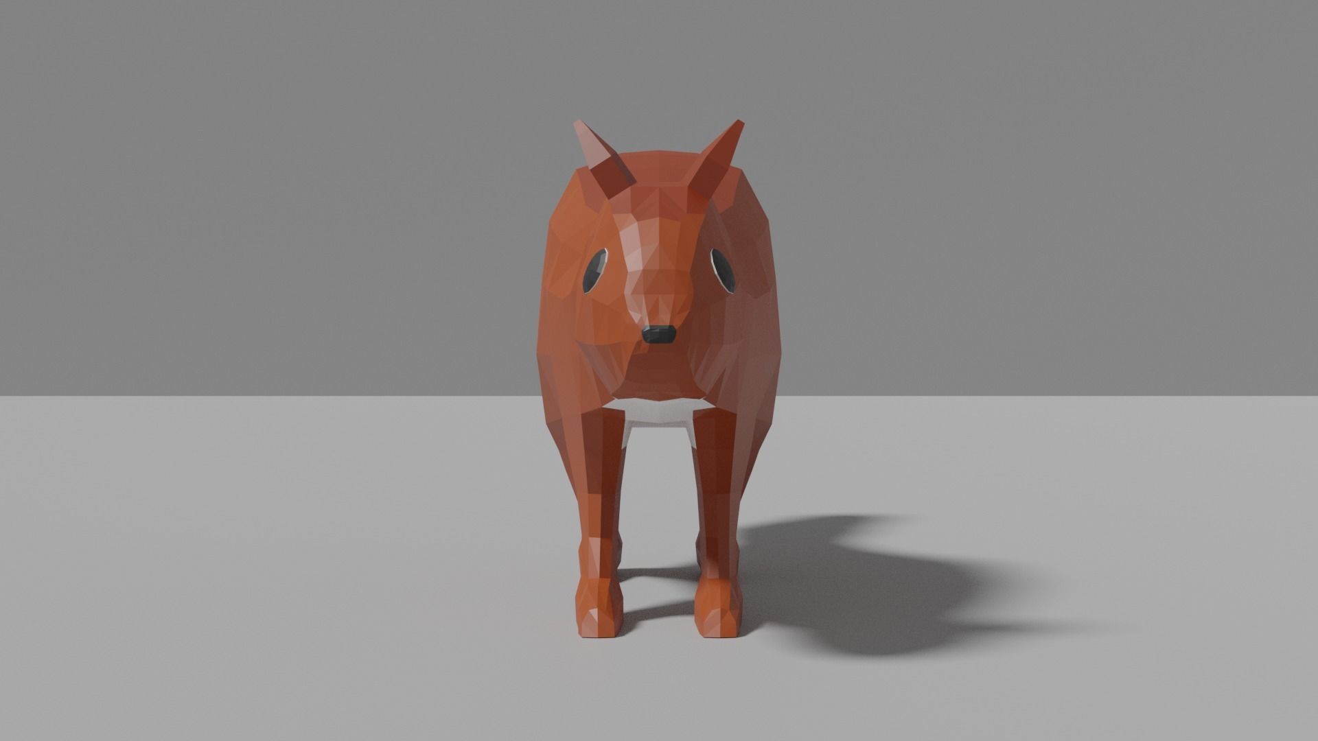 Cartoon Squirrel Low-poly 3D model_4