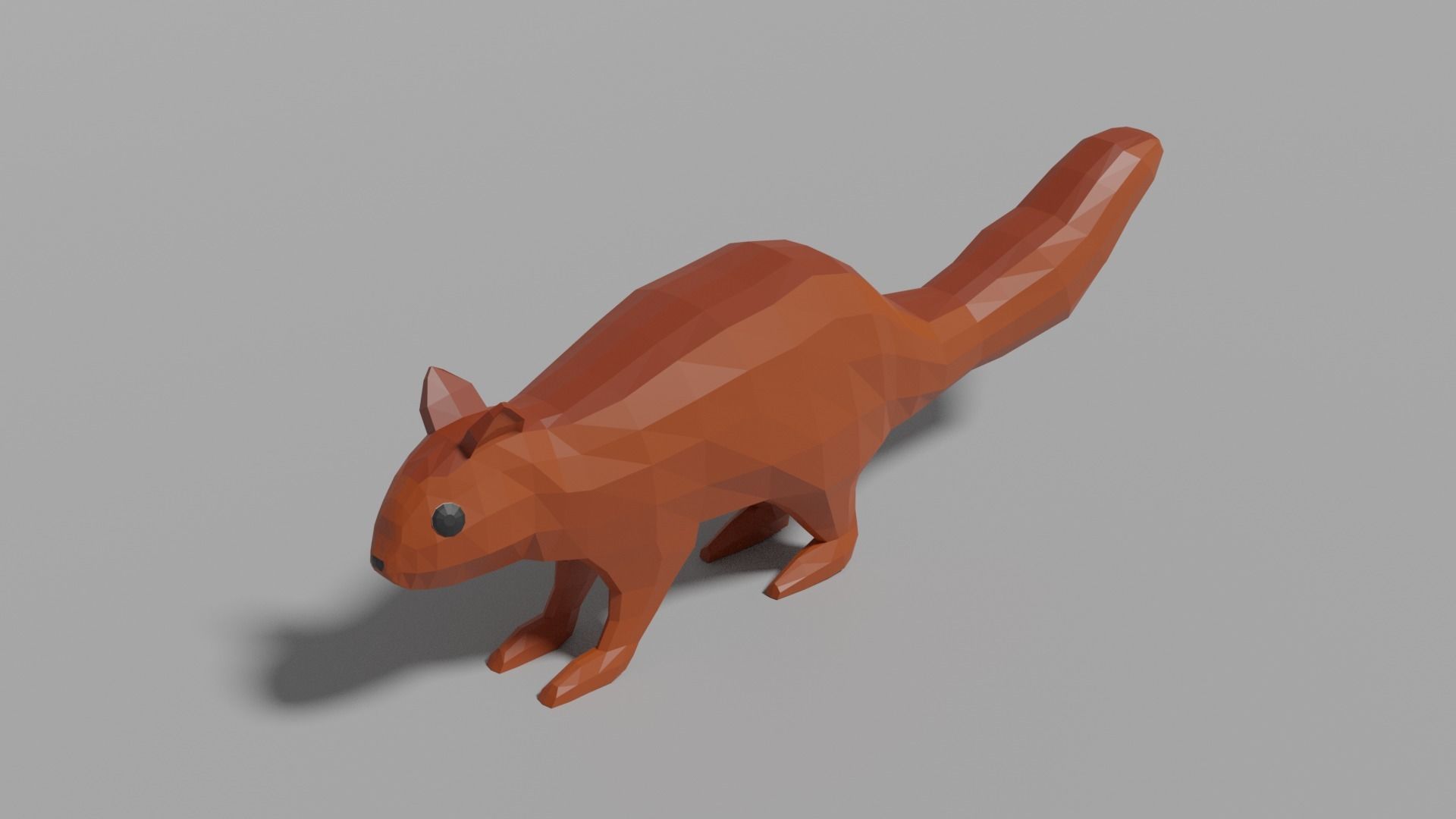 Cartoon Squirrel Low-poly 3D model_0