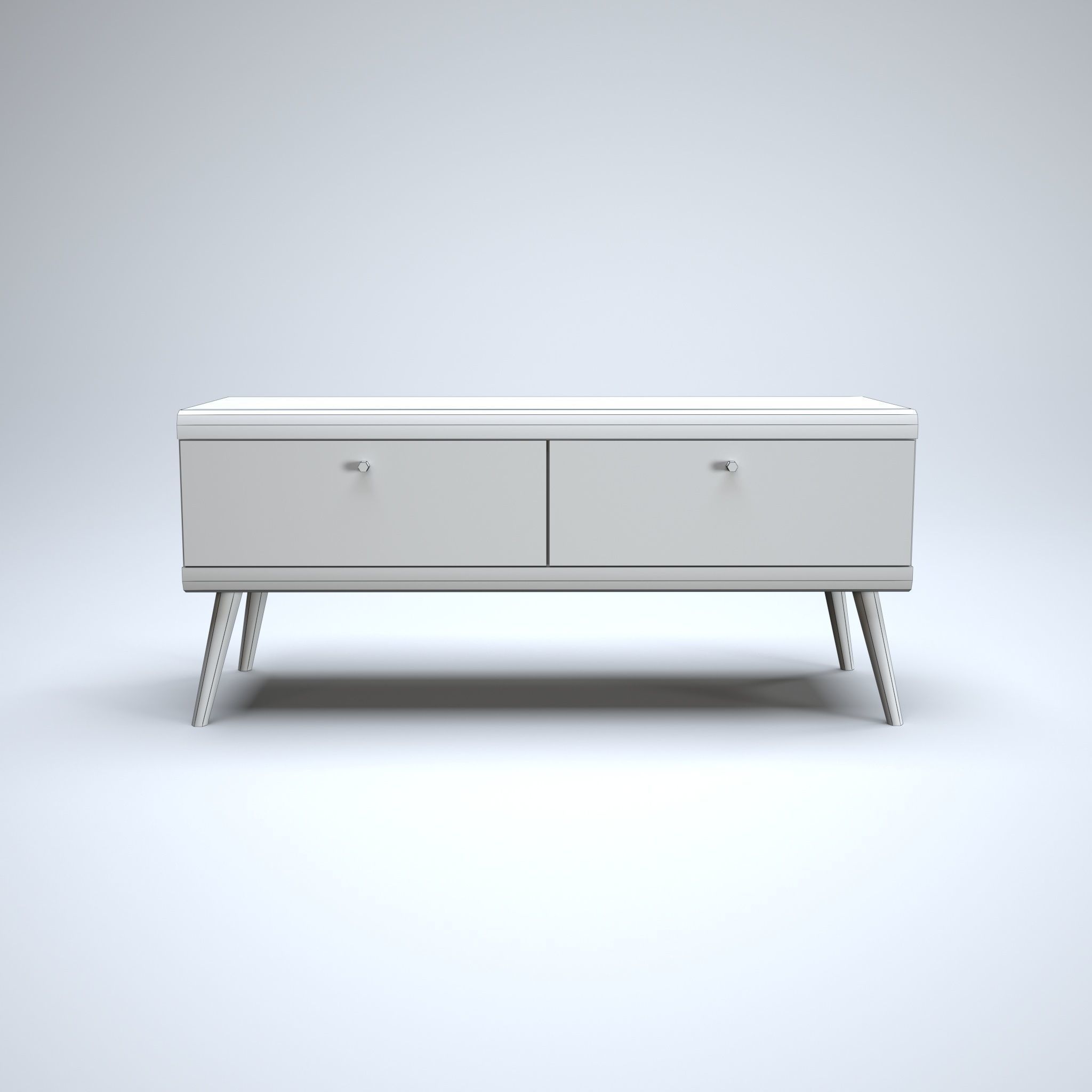 Modern Chest of Drawers Low-poly 3D model_4