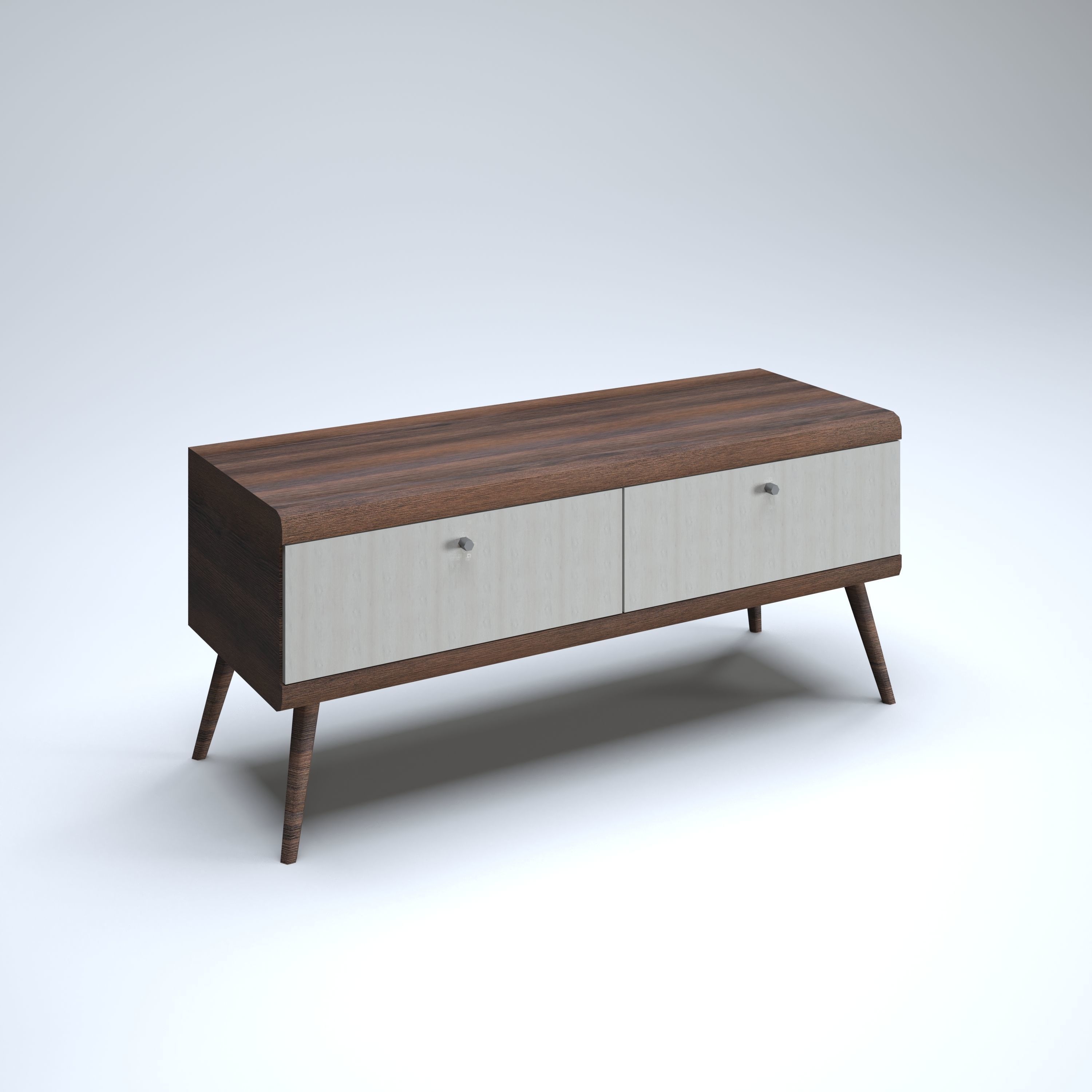 Modern Chest of Drawers Low-poly 3D model_1