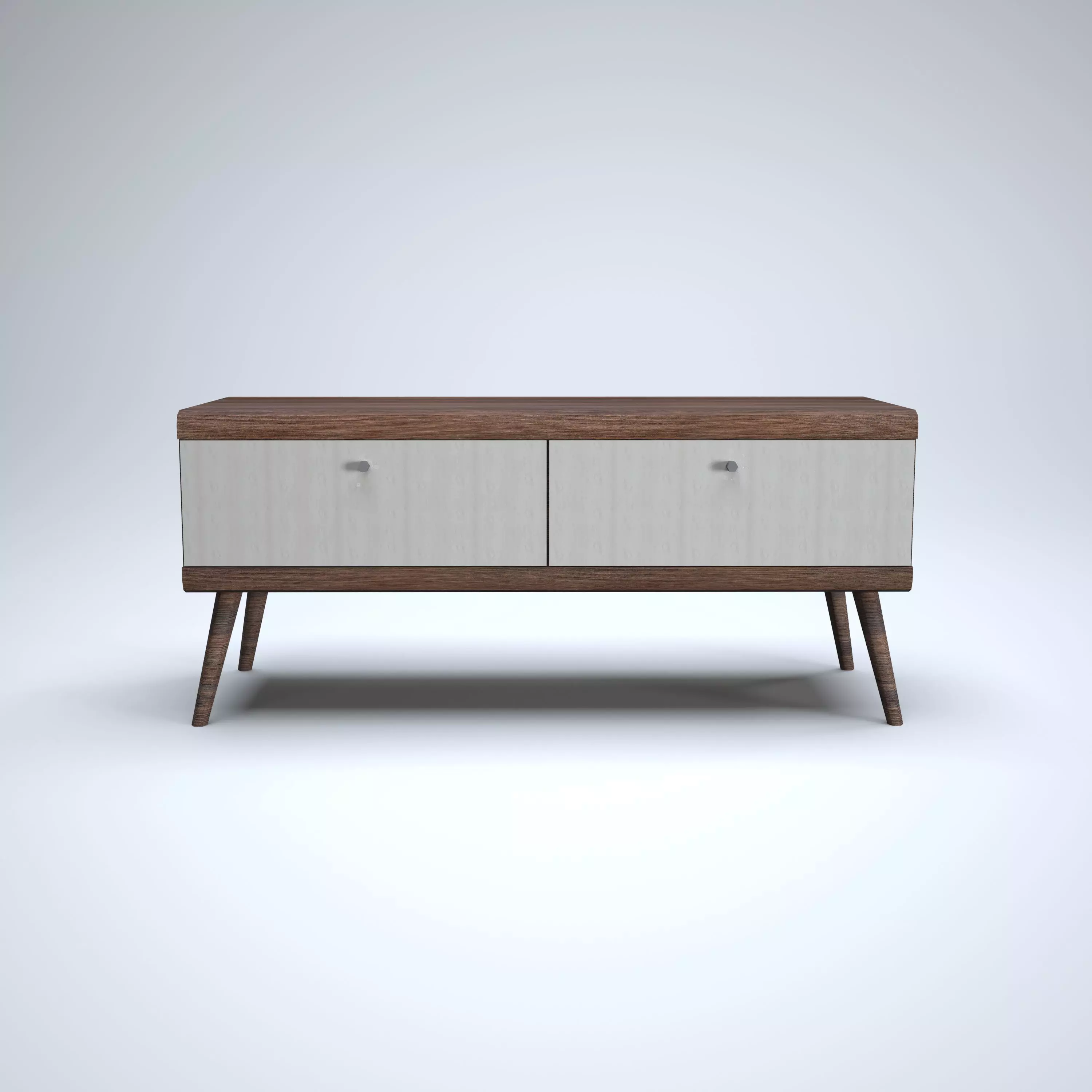 Modern Chest of Drawers Low-poly 3D model_0