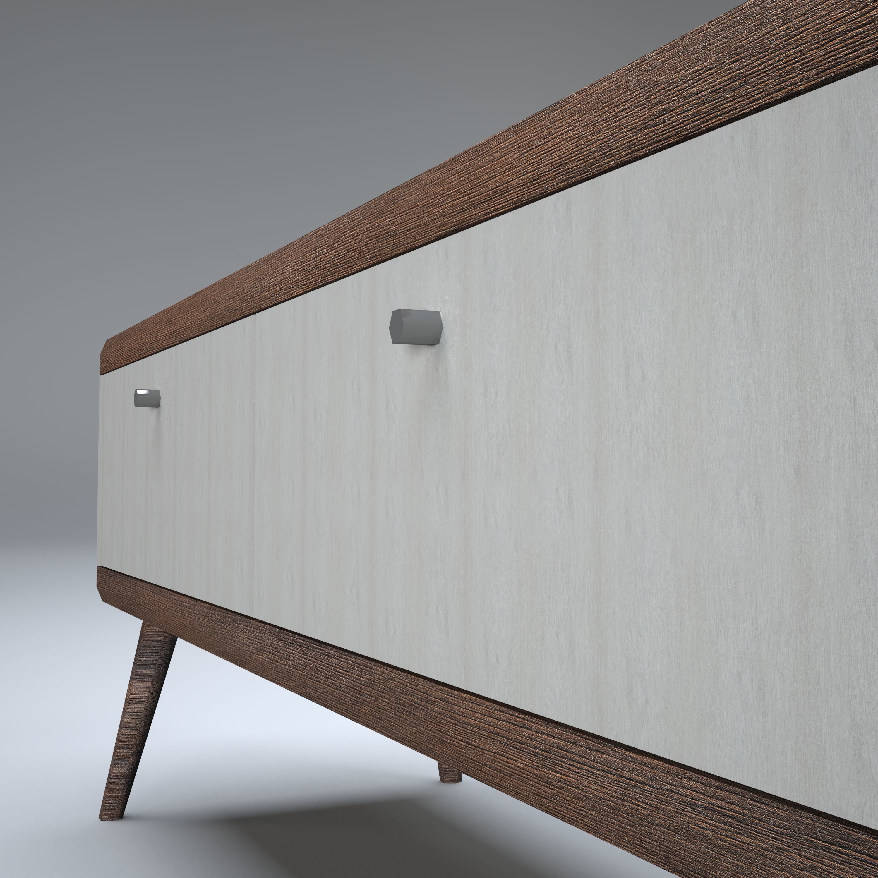 Modern Chest of Drawers Low-poly 3D model_3