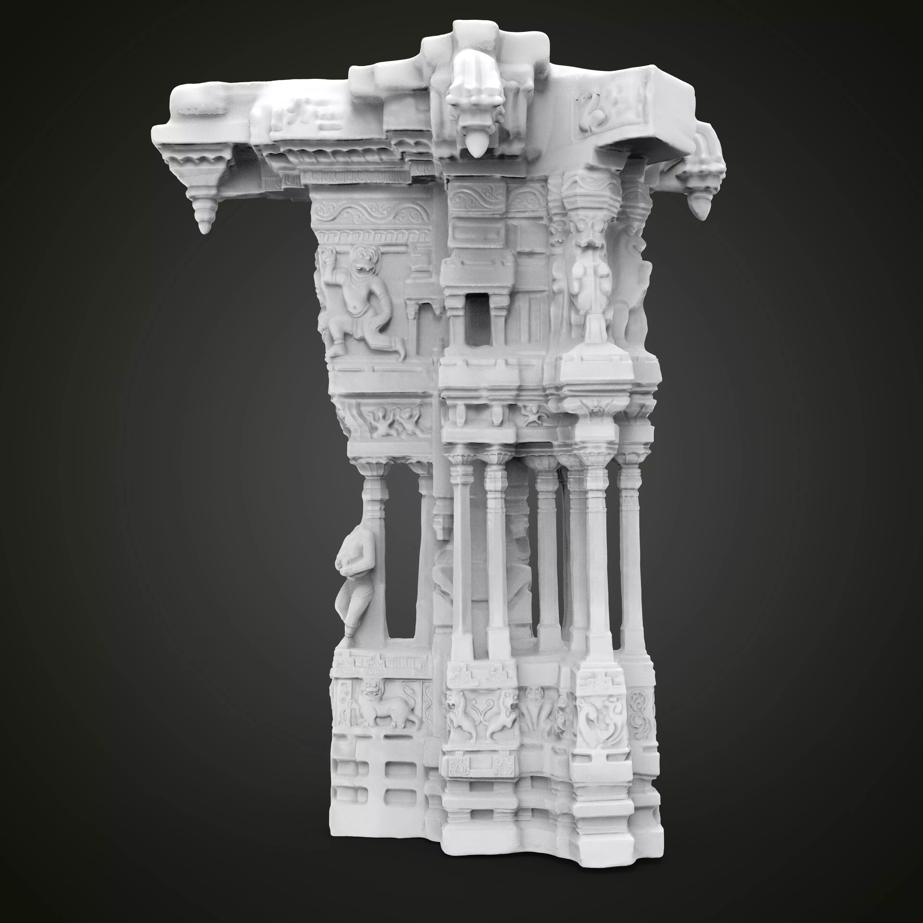 Musical Pillar Hampi replica 3D print model