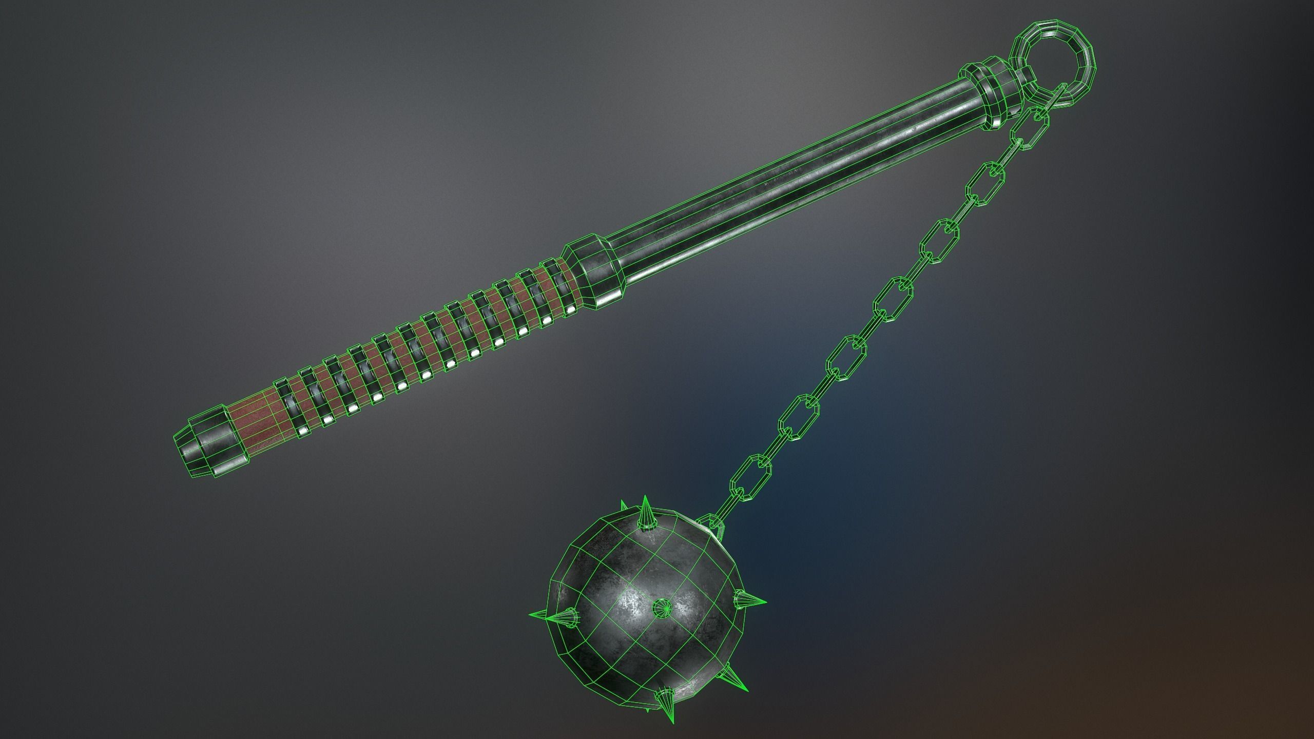 Medieval Weapons Mace Collection - 01 Low-poly 3D model_6
