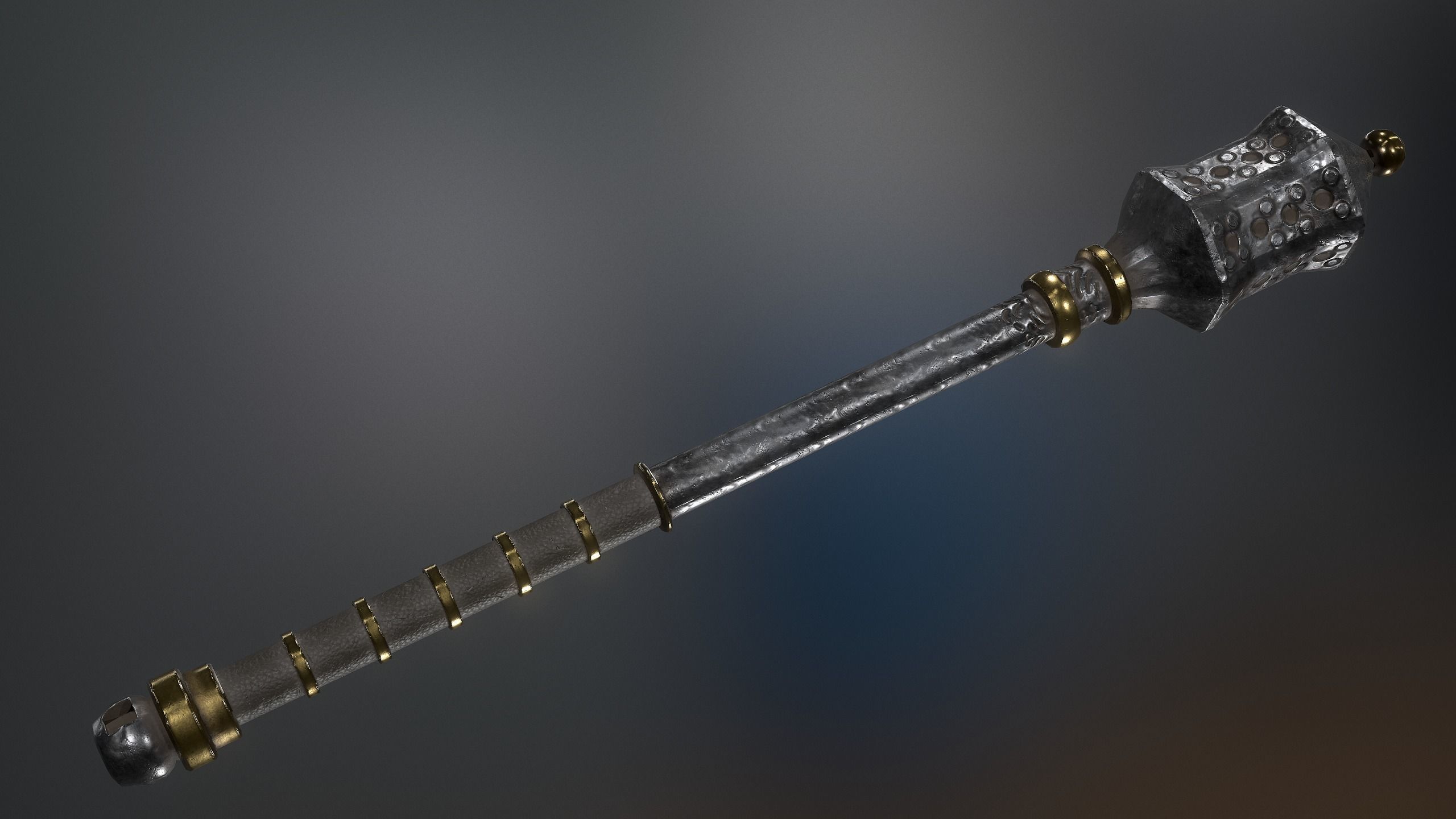 Medieval Weapons Mace Collection - 01 Low-poly 3D model_29
