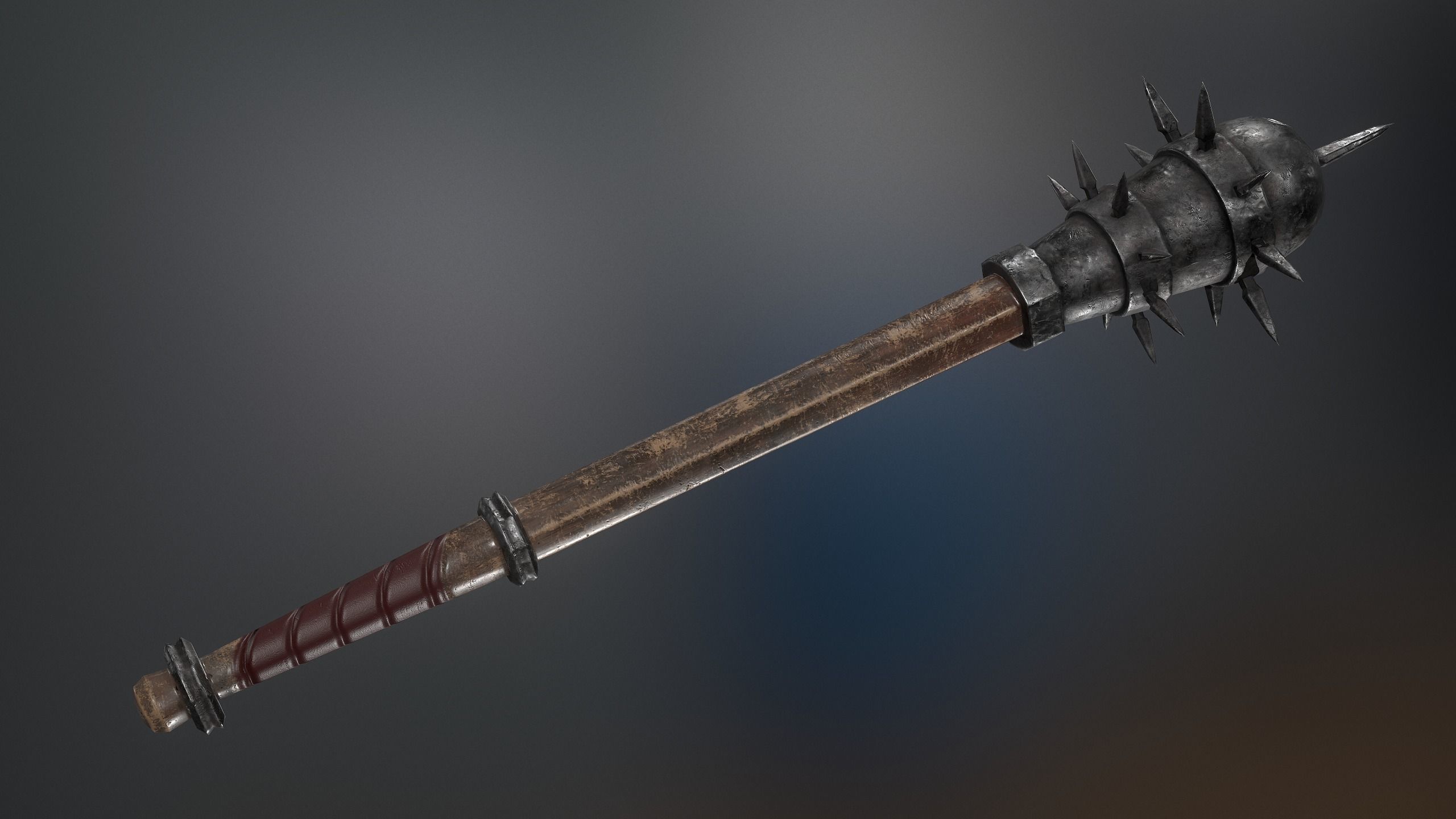 Medieval Weapons Mace Collection - 01 Low-poly 3D model_17