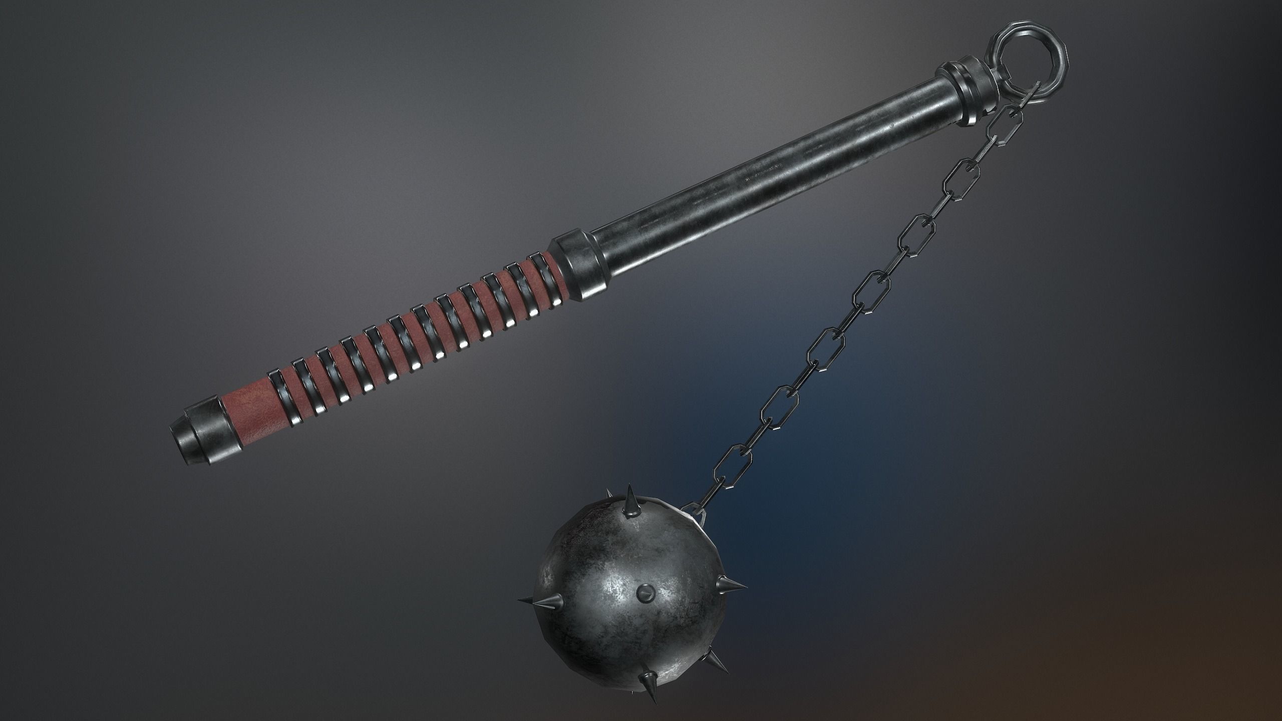 Medieval Weapons Mace Collection - 01 Low-poly 3D model_4