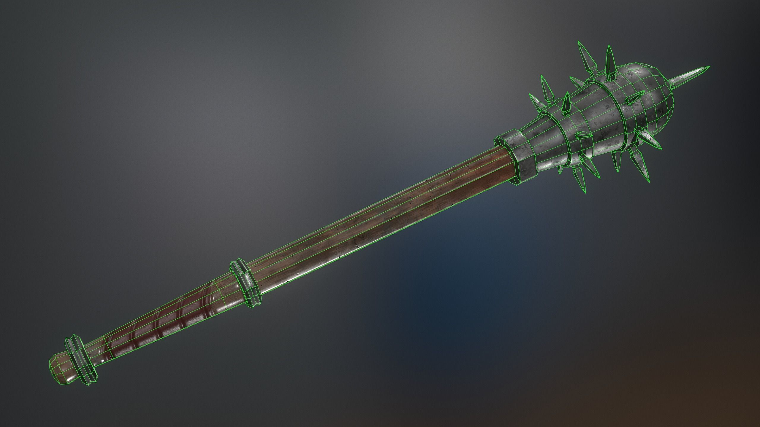 Medieval Weapons Mace Collection - 01 Low-poly 3D model_18