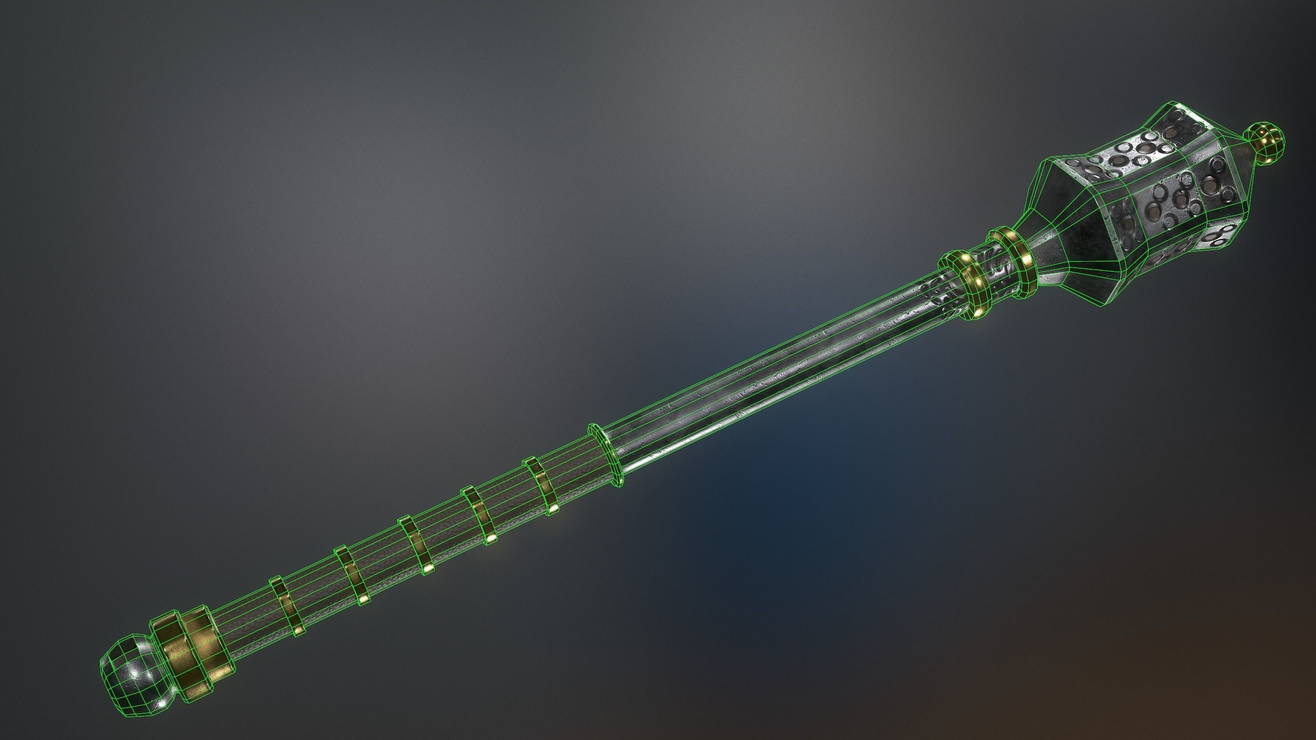 Medieval Weapons Mace Collection - 01 Low-poly 3D model_30