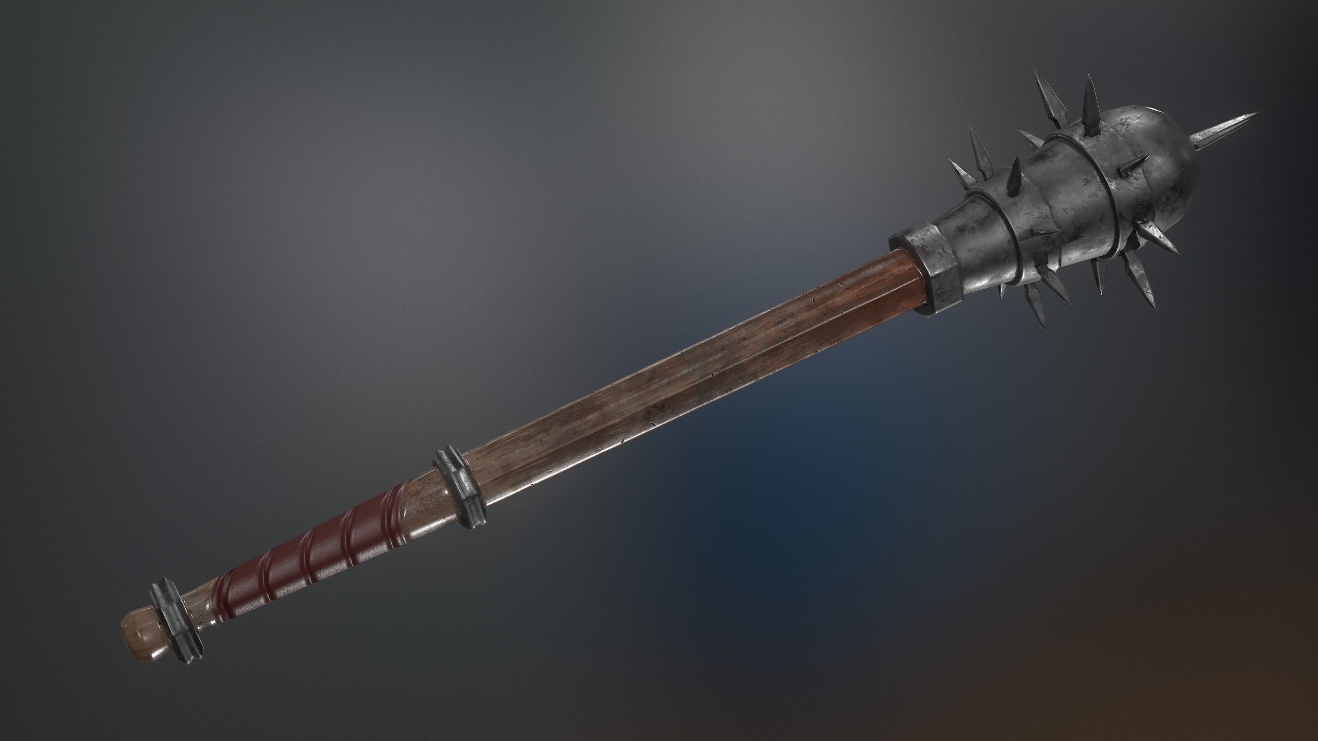 Medieval Weapons Mace Collection - 01 Low-poly 3D model_16