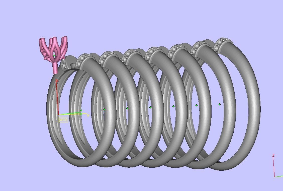 BEspoke design Classic Solitaire ring with 4mm stone 3dmodel  3D print model_15