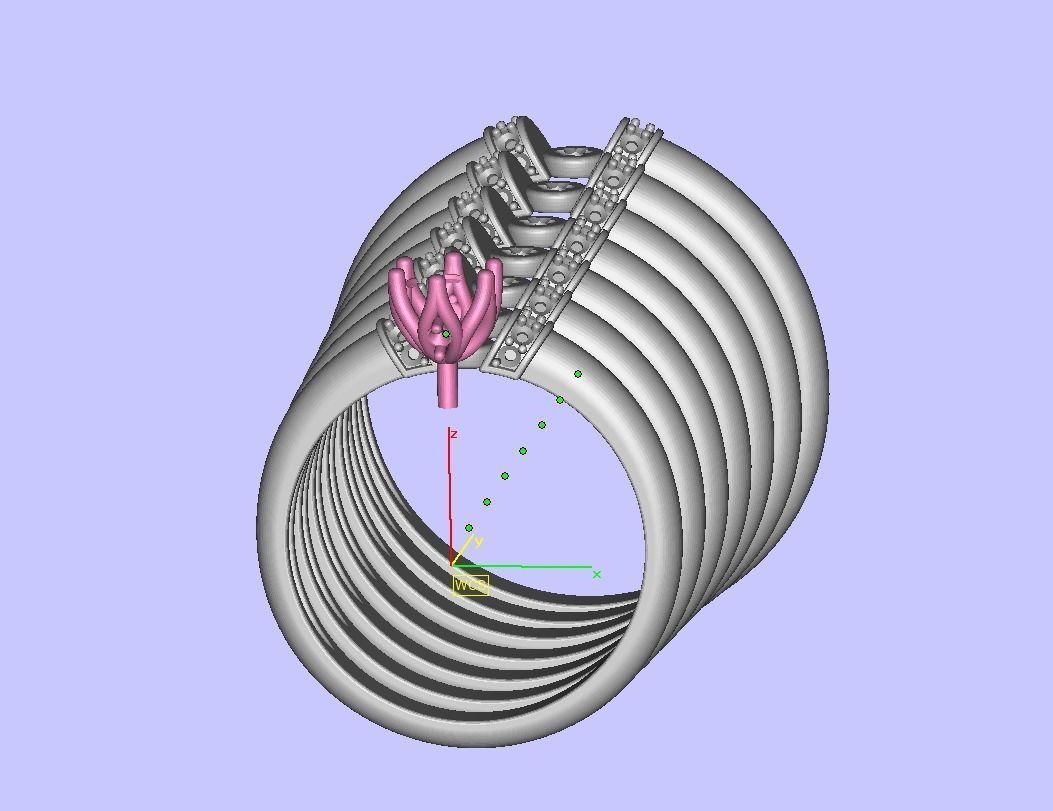BEspoke design Classic Solitaire ring with 4mm stone 3dmodel  3D print model_14