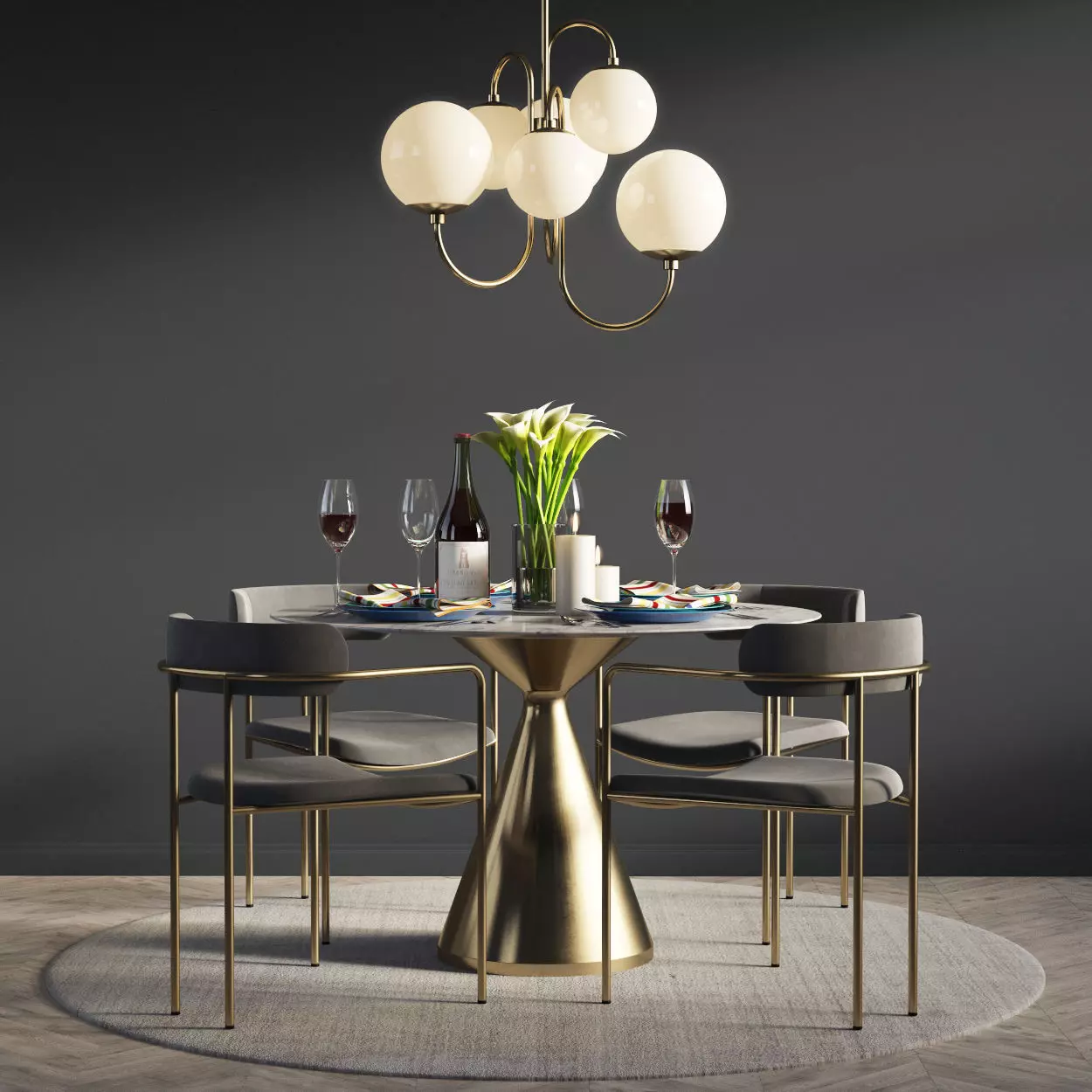 Dinning Set 06 3D model_0