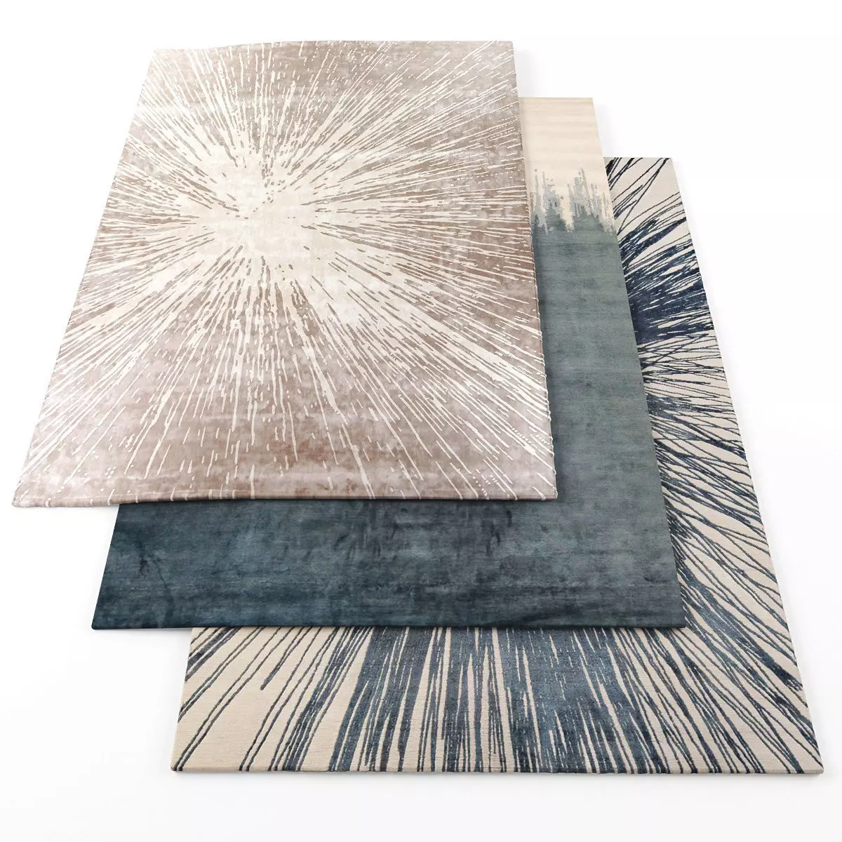 Rugs-880 three rugs Low-poly 3D model_0
