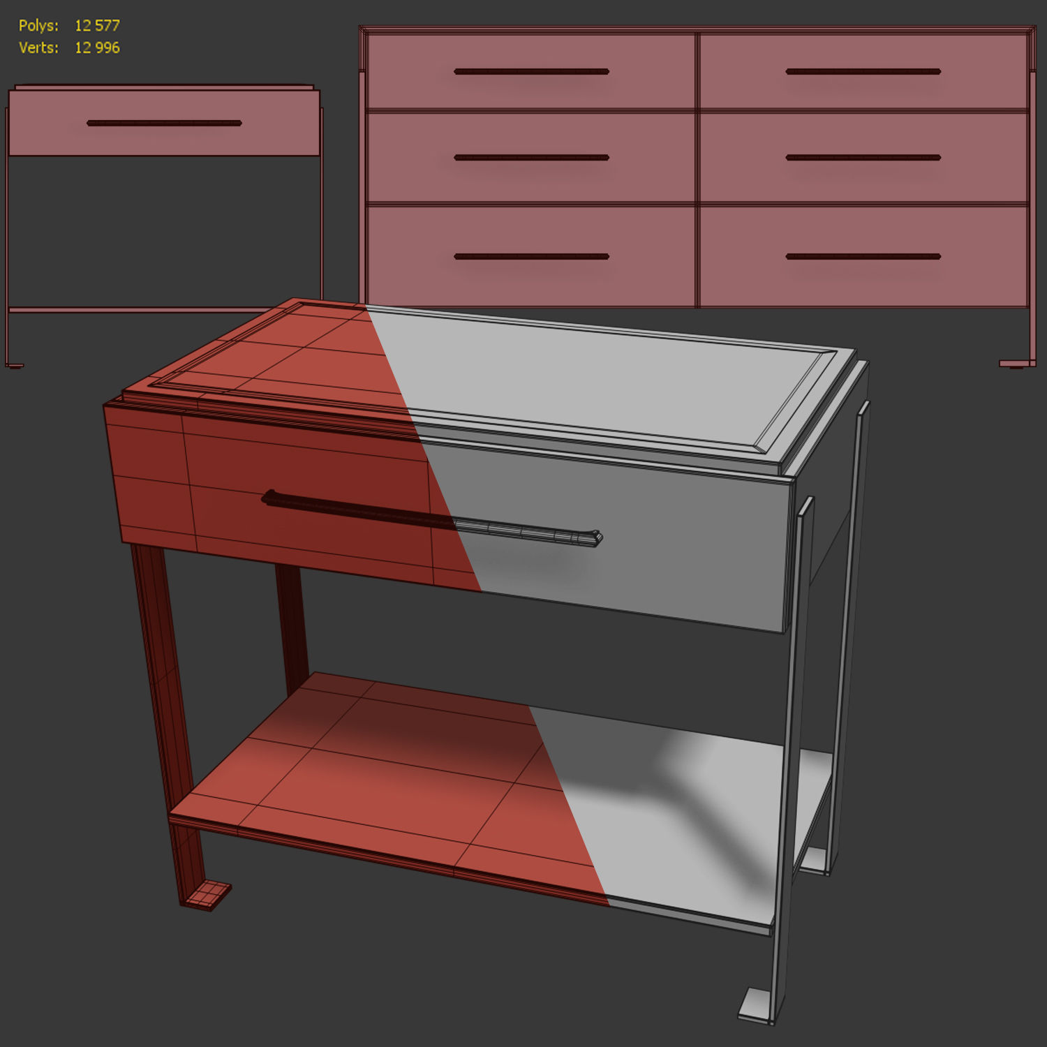 Melody Sideboard  nightstand by Carson 3D model_3