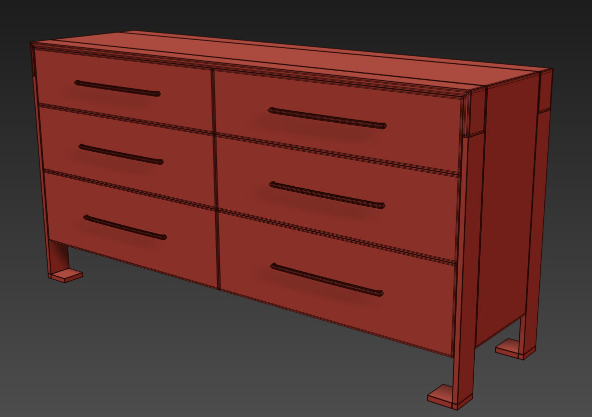 Melody Sideboard  nightstand by Carson 3D model_7