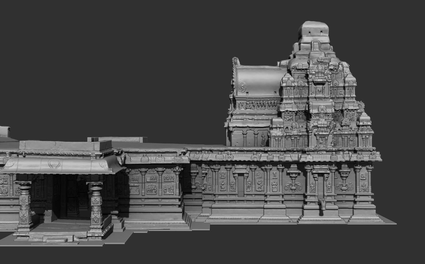 Hazara Rama Temple replica 3D print model_7