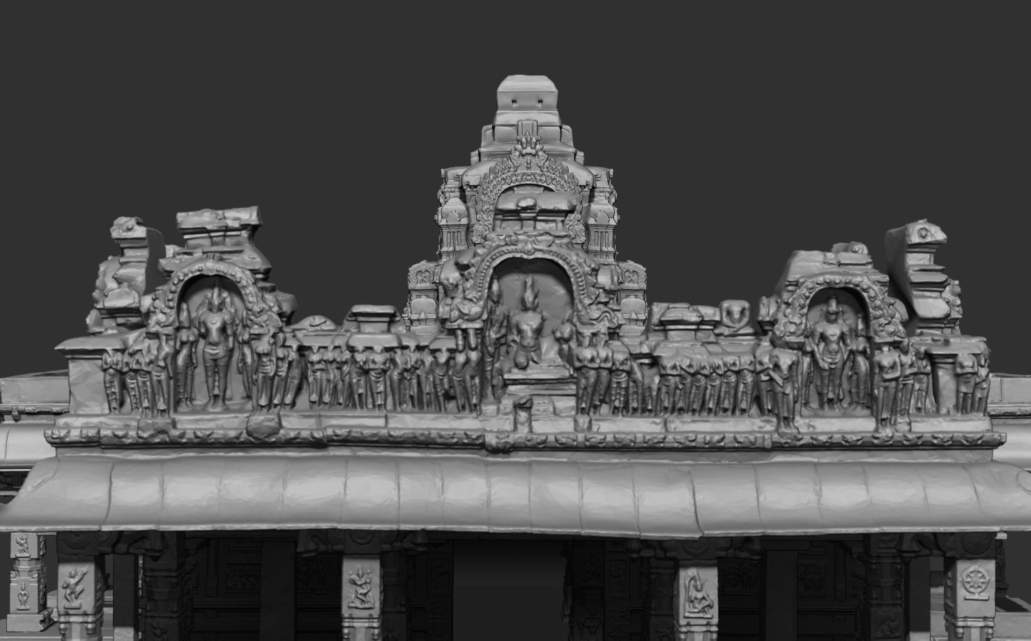 Hazara Rama Temple replica 3D print model_2