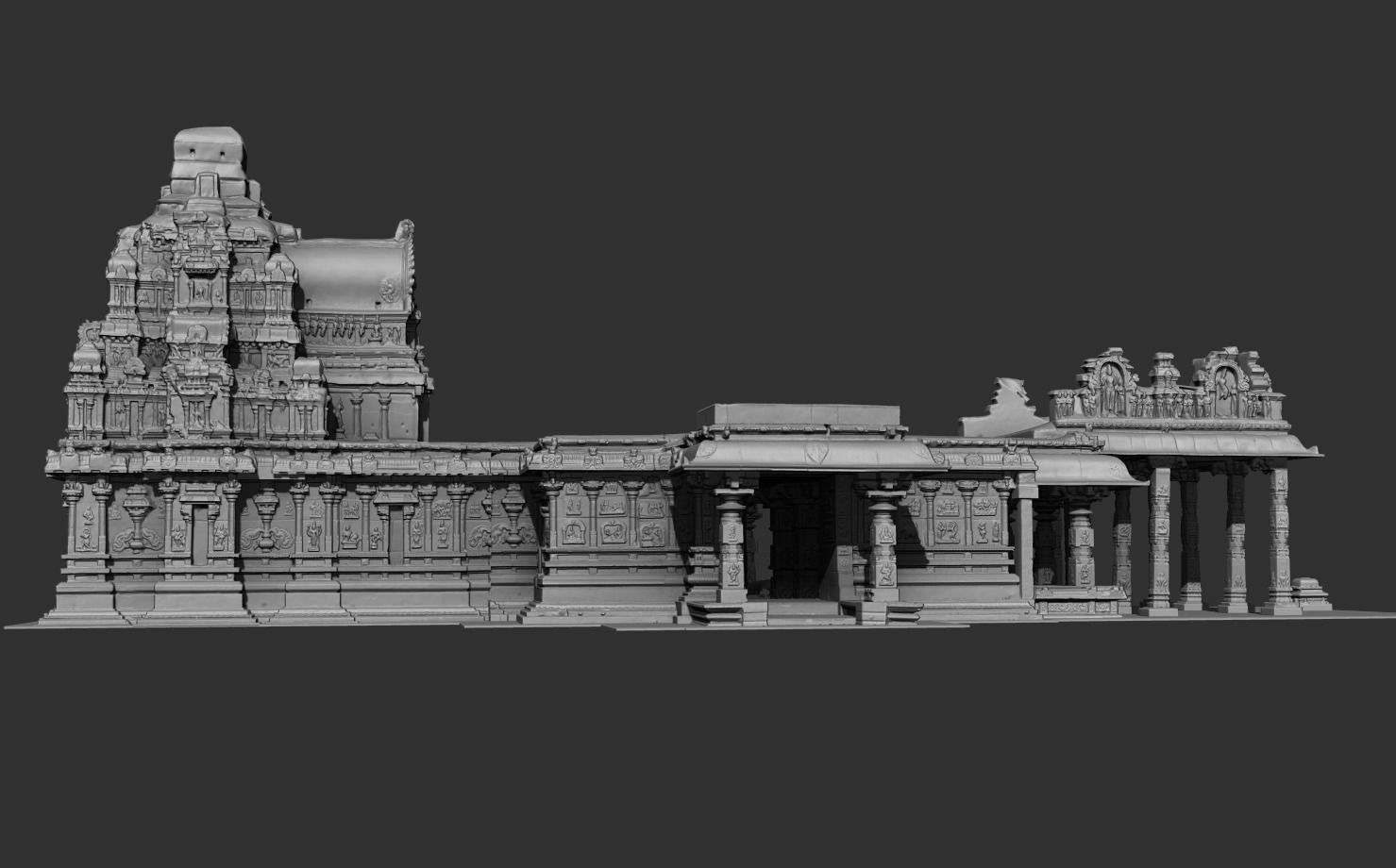 Hazara Rama Temple replica 3D print model_6