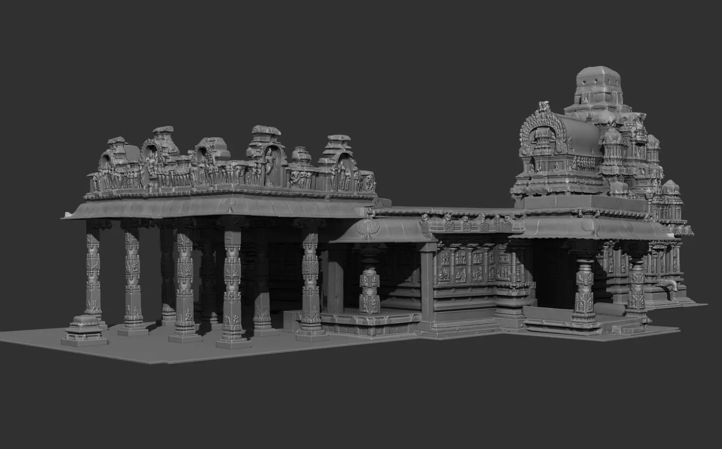 Hazara Rama Temple replica 3D print model_0