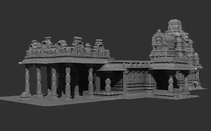 Hazara Rama Temple replica 3D print model