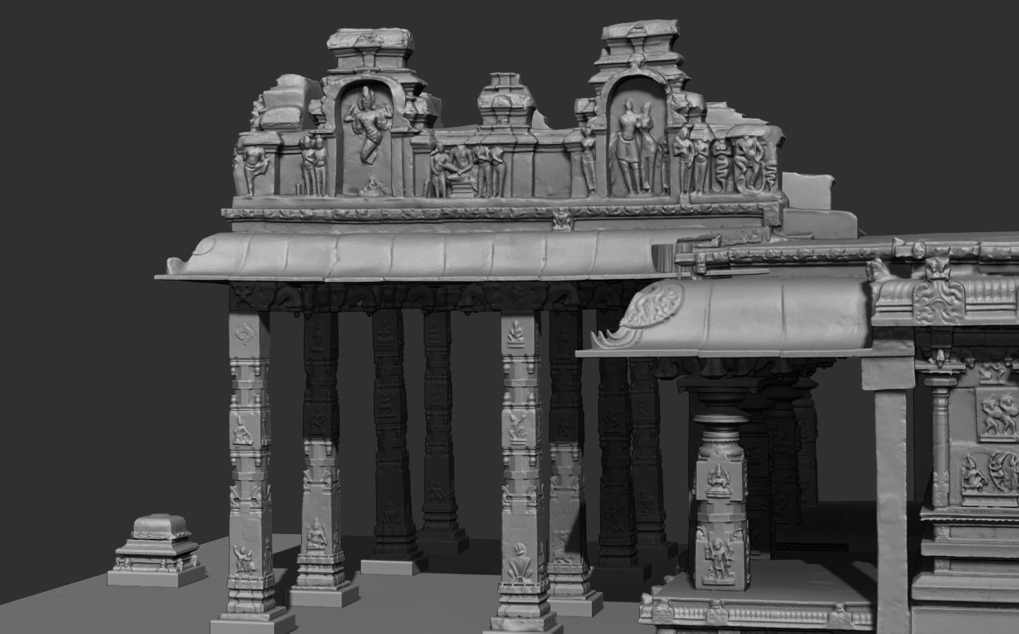 Hazara Rama Temple replica 3D print model_4