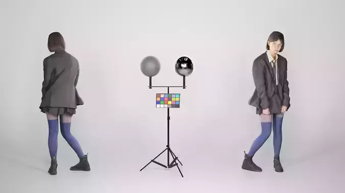 Beautiful girl in school uniform 234