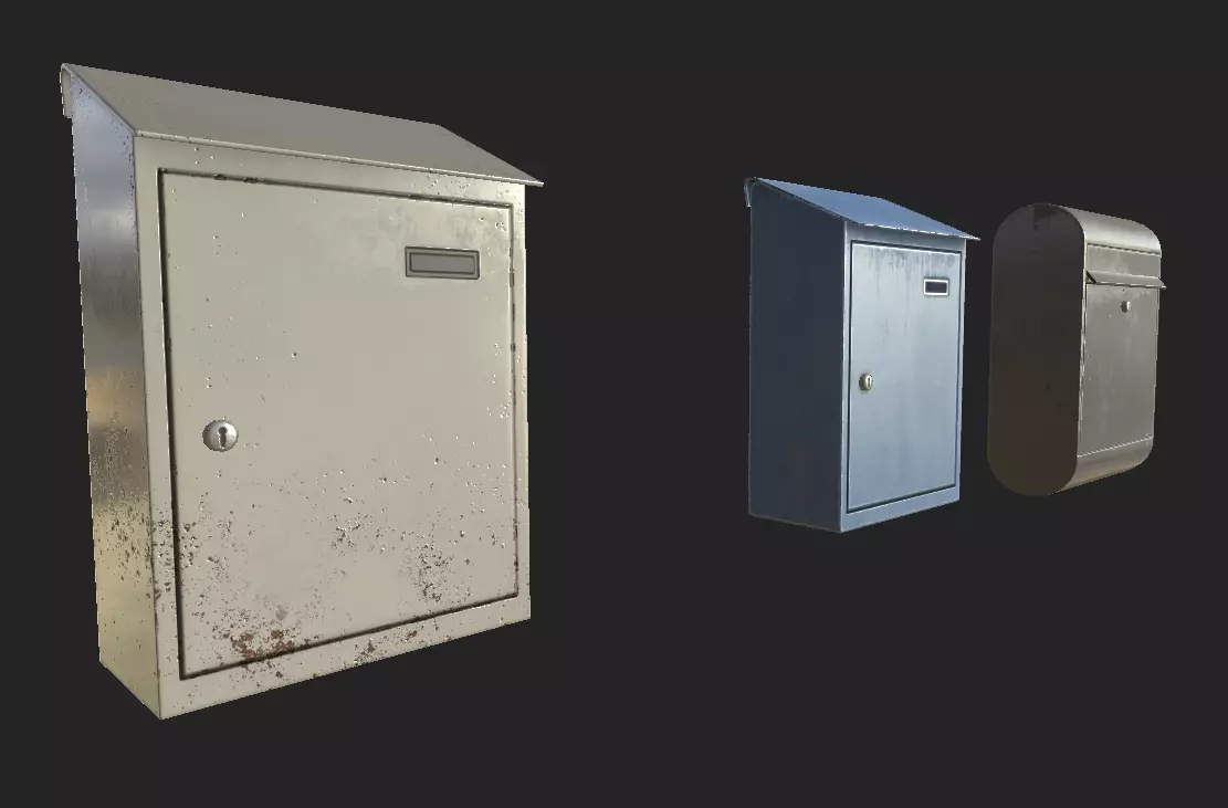 Mailboxes mailbox Low-poly 3D model