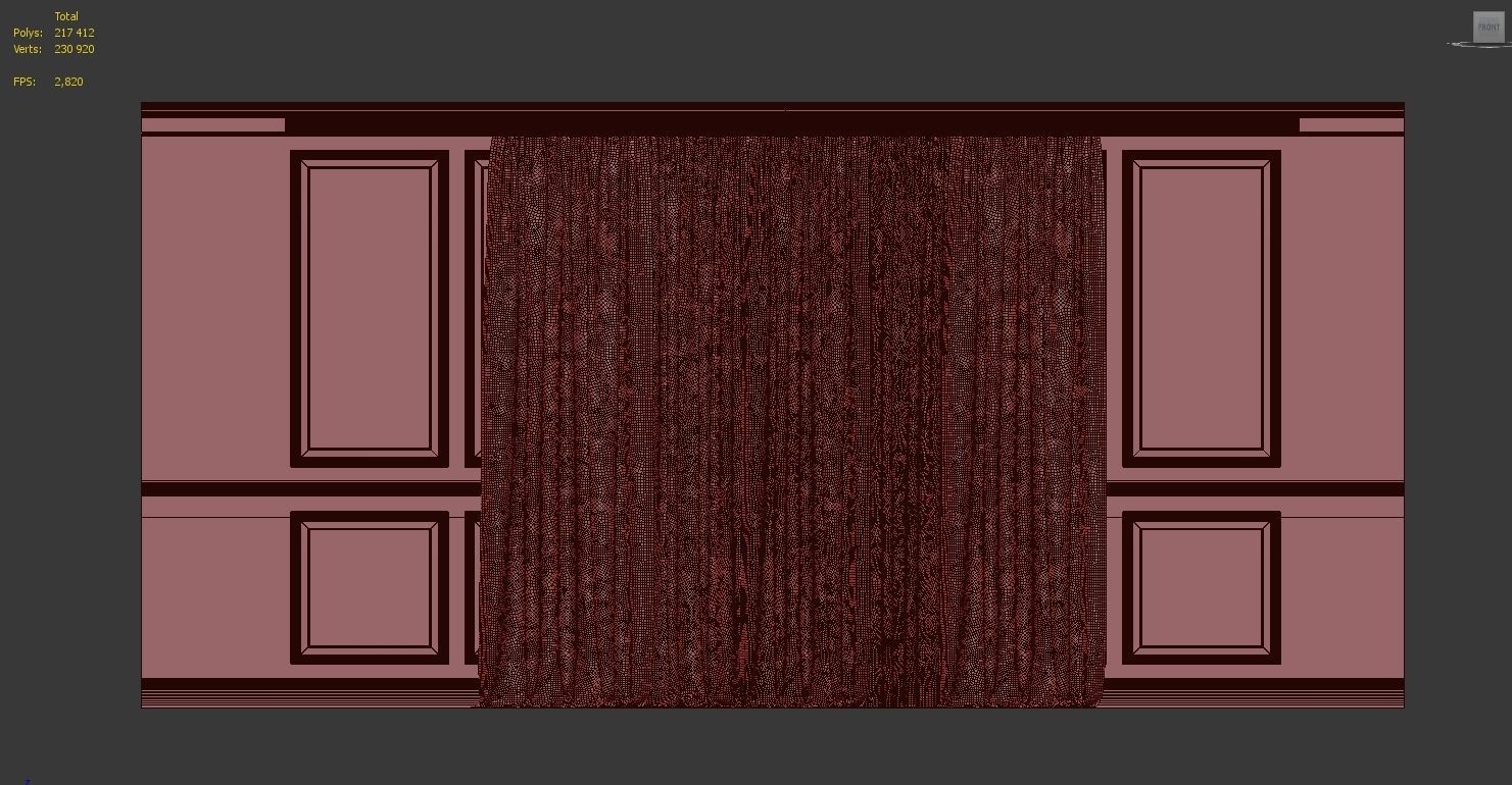 Curtain Set 75 3D model_4