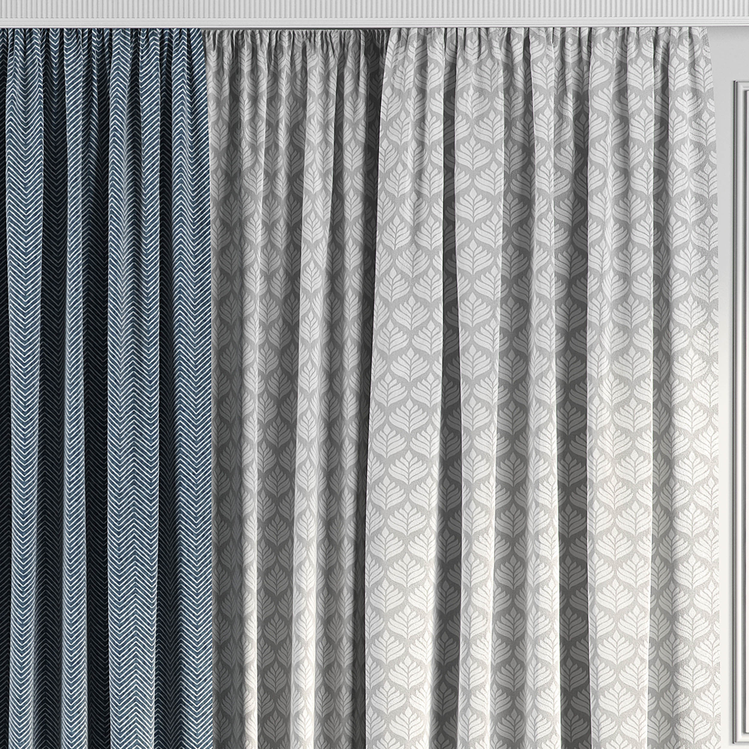 Curtain Set 75 3D model_1
