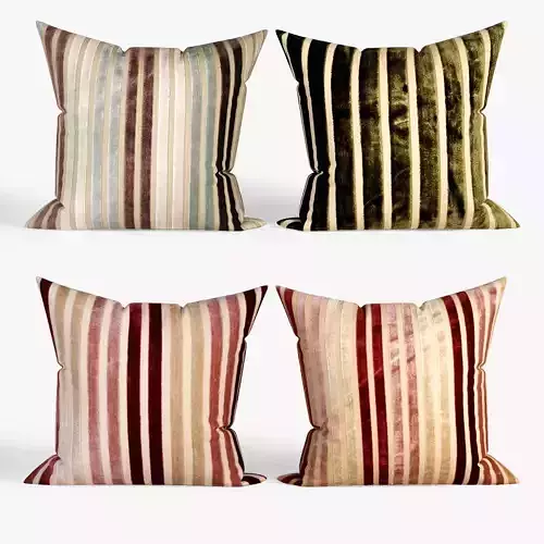Decorative pillows set 037 3D model