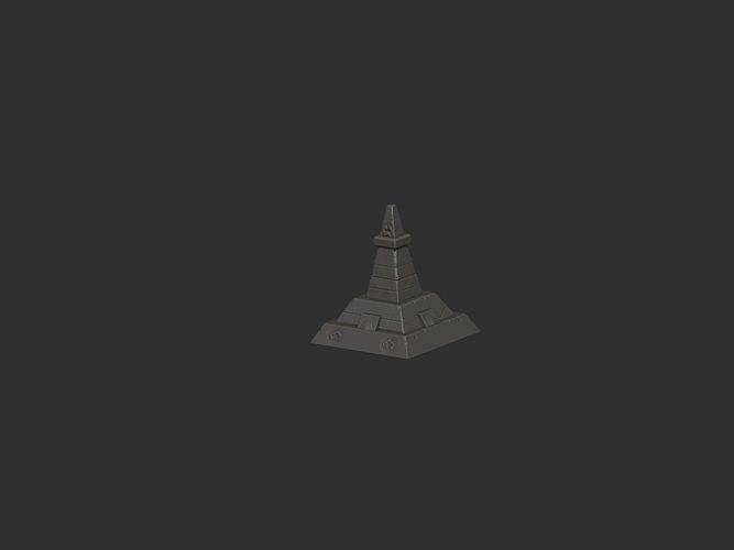 stylized asset pillar 3D print model