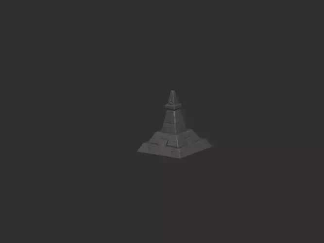 stylized asset pillar 3D print model
