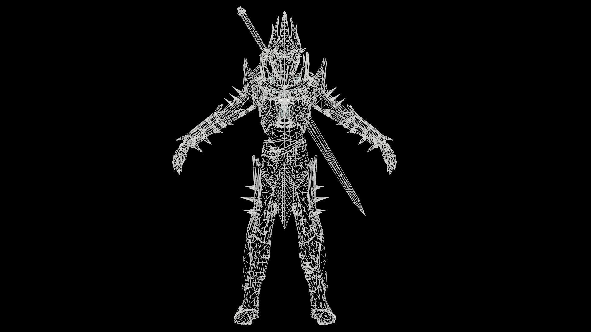 Skeleton5 lord of rings character Low-poly 3D model_12