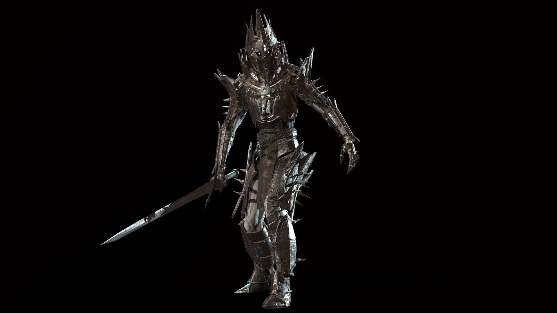 Skeleton5 lord of rings character Low-poly 3D model_14