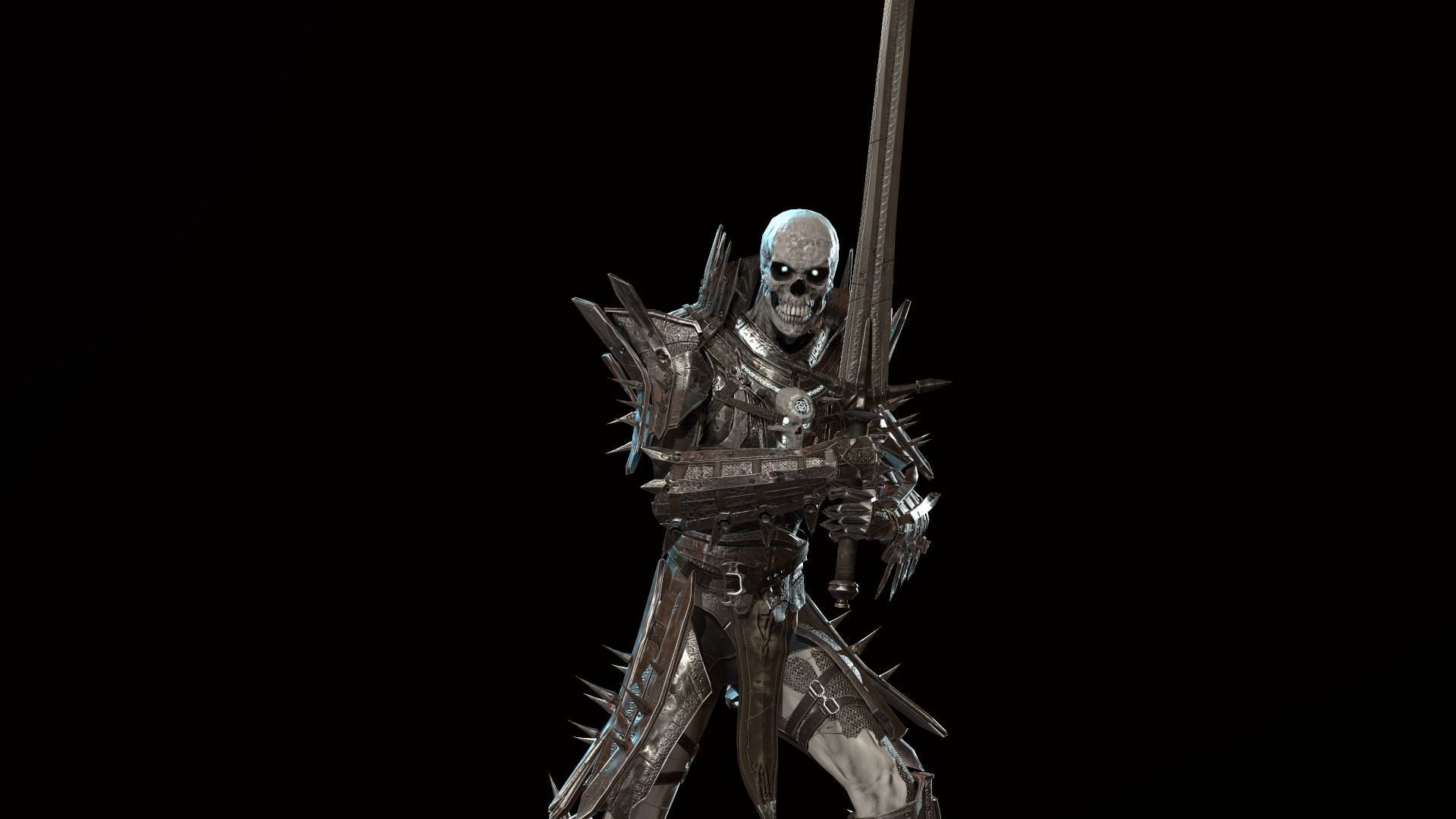 Skeleton5 lord of rings character Low-poly 3D model_16