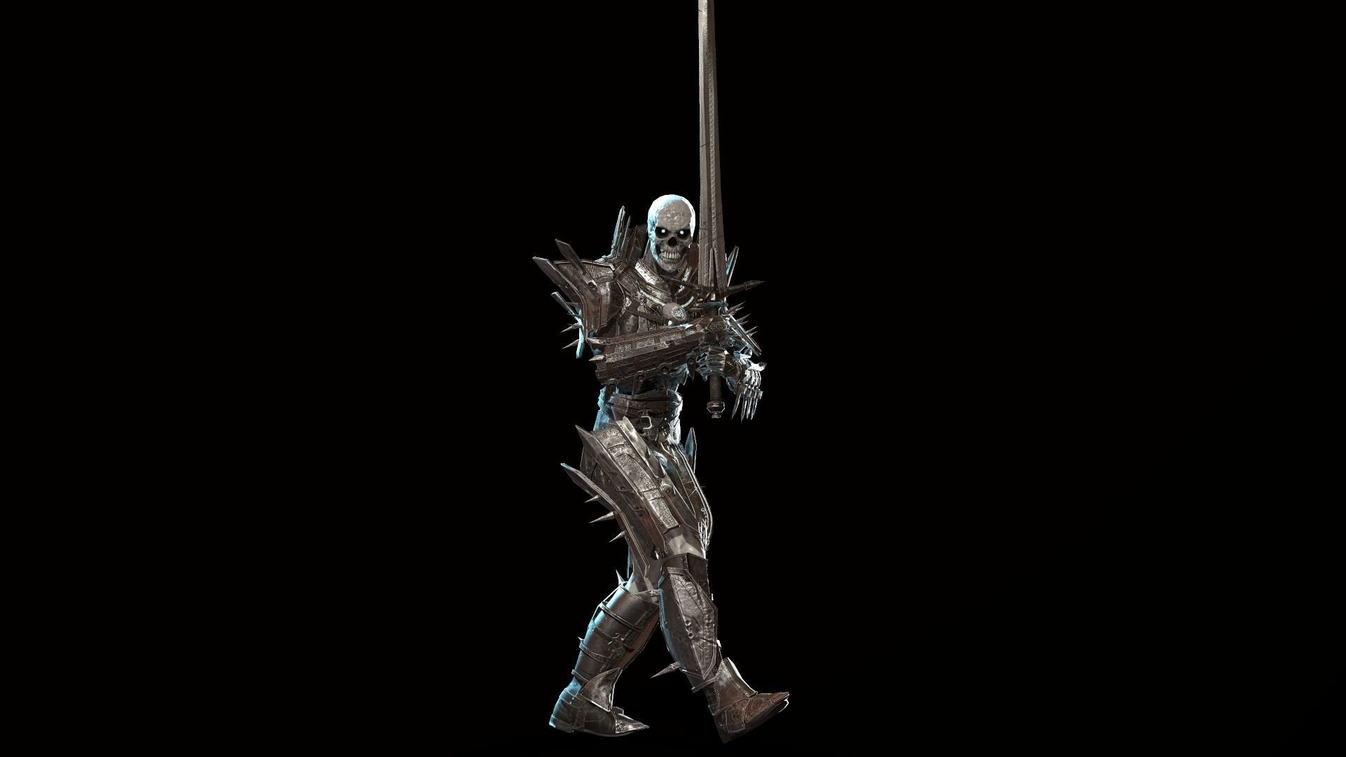 Skeleton5 lord of rings character Low-poly 3D model_18