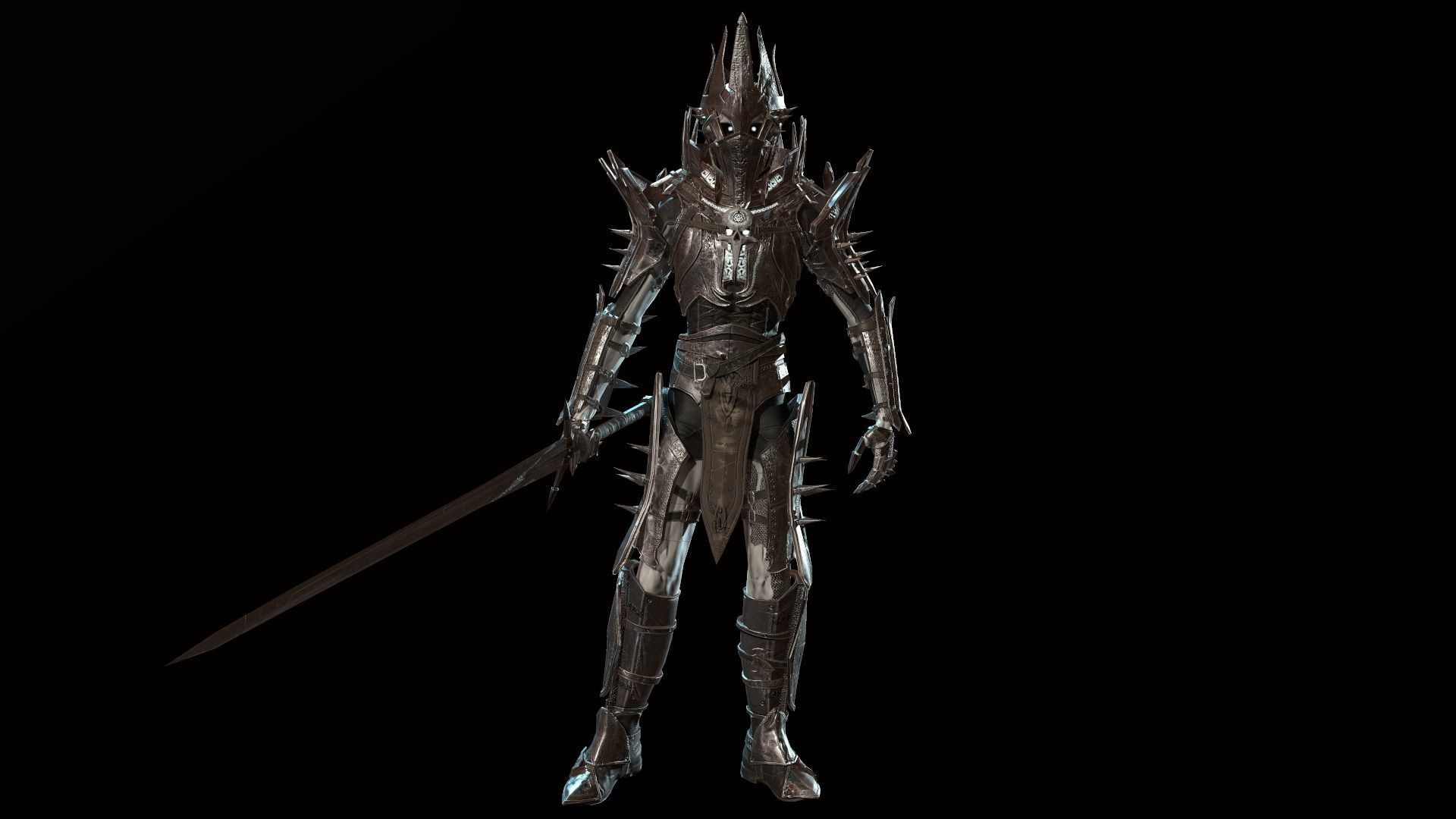 Skeleton5 lord of rings character Low-poly 3D model_5