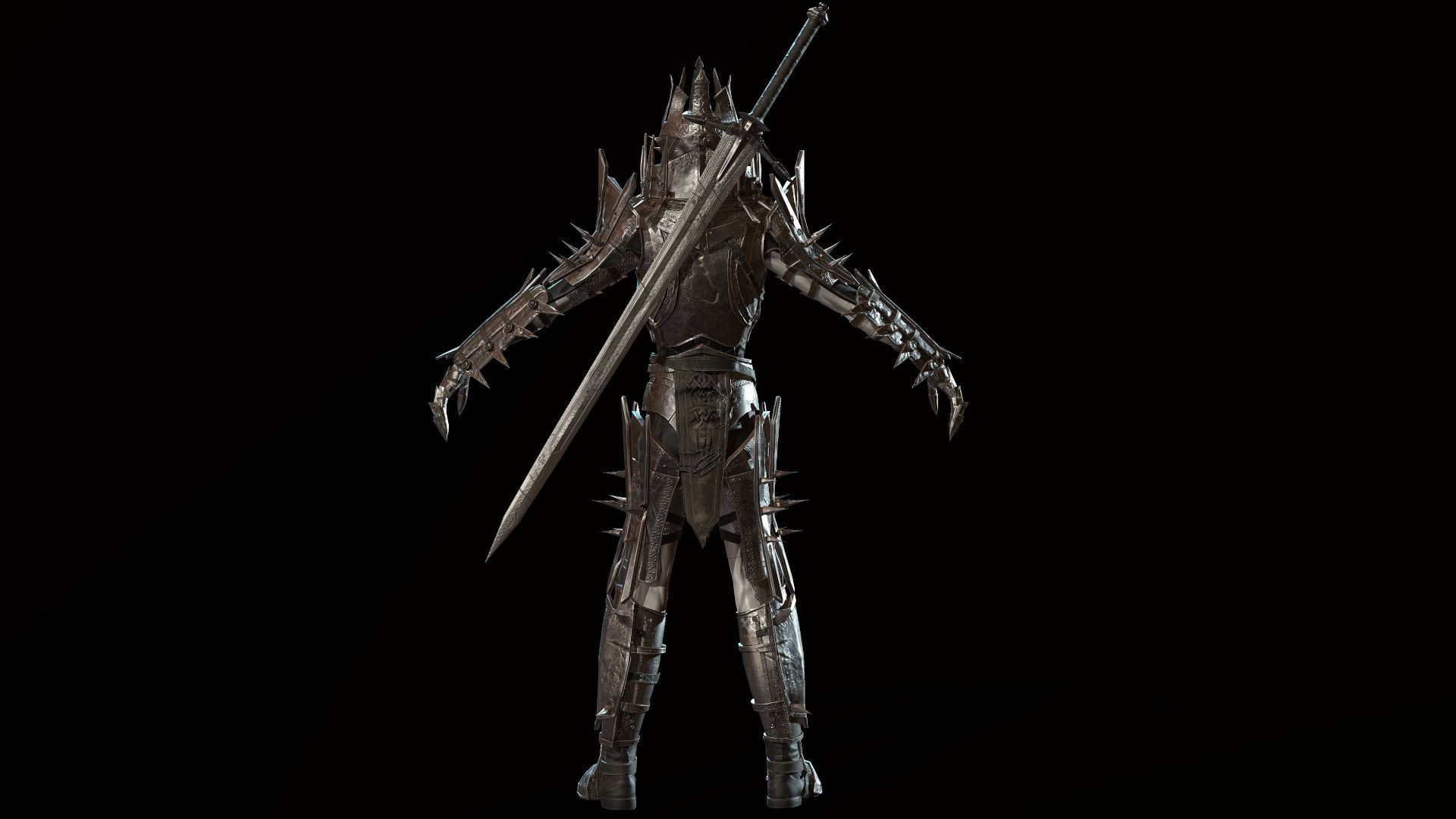Skeleton5 lord of rings character Low-poly 3D model_9