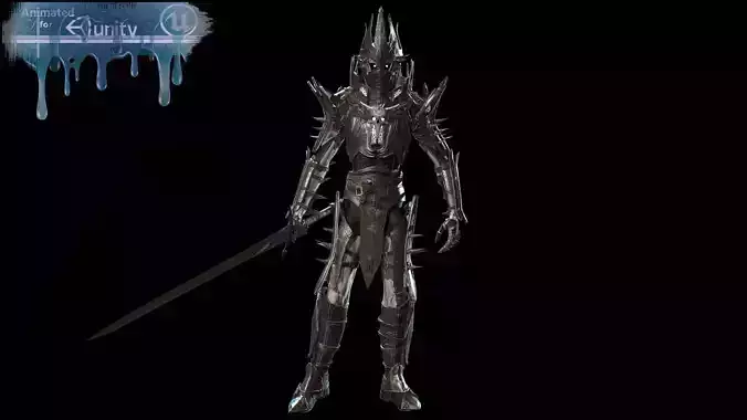 Skeleton5 lord of rings character Low-poly 3D model