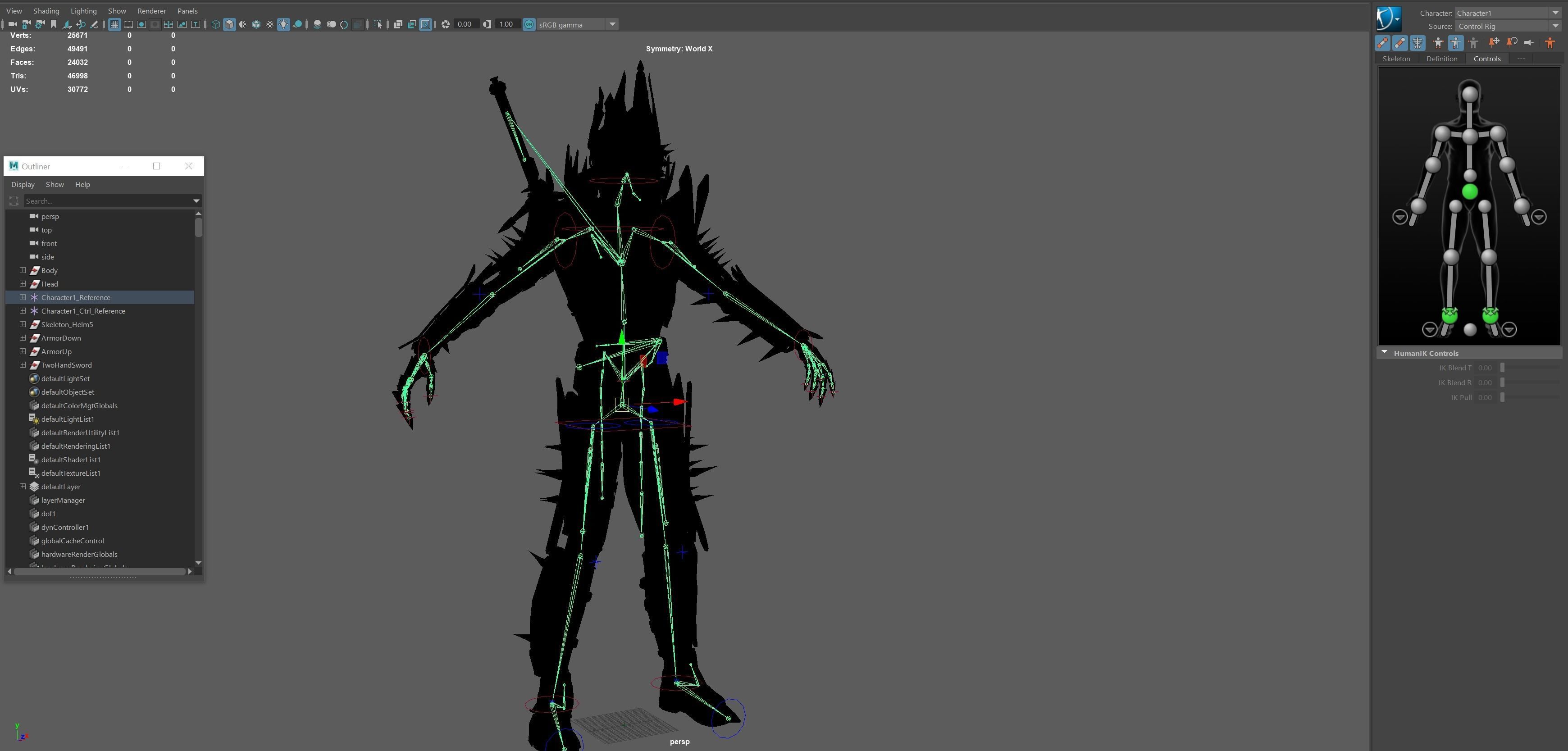 Skeleton5 lord of rings character Low-poly 3D model_27